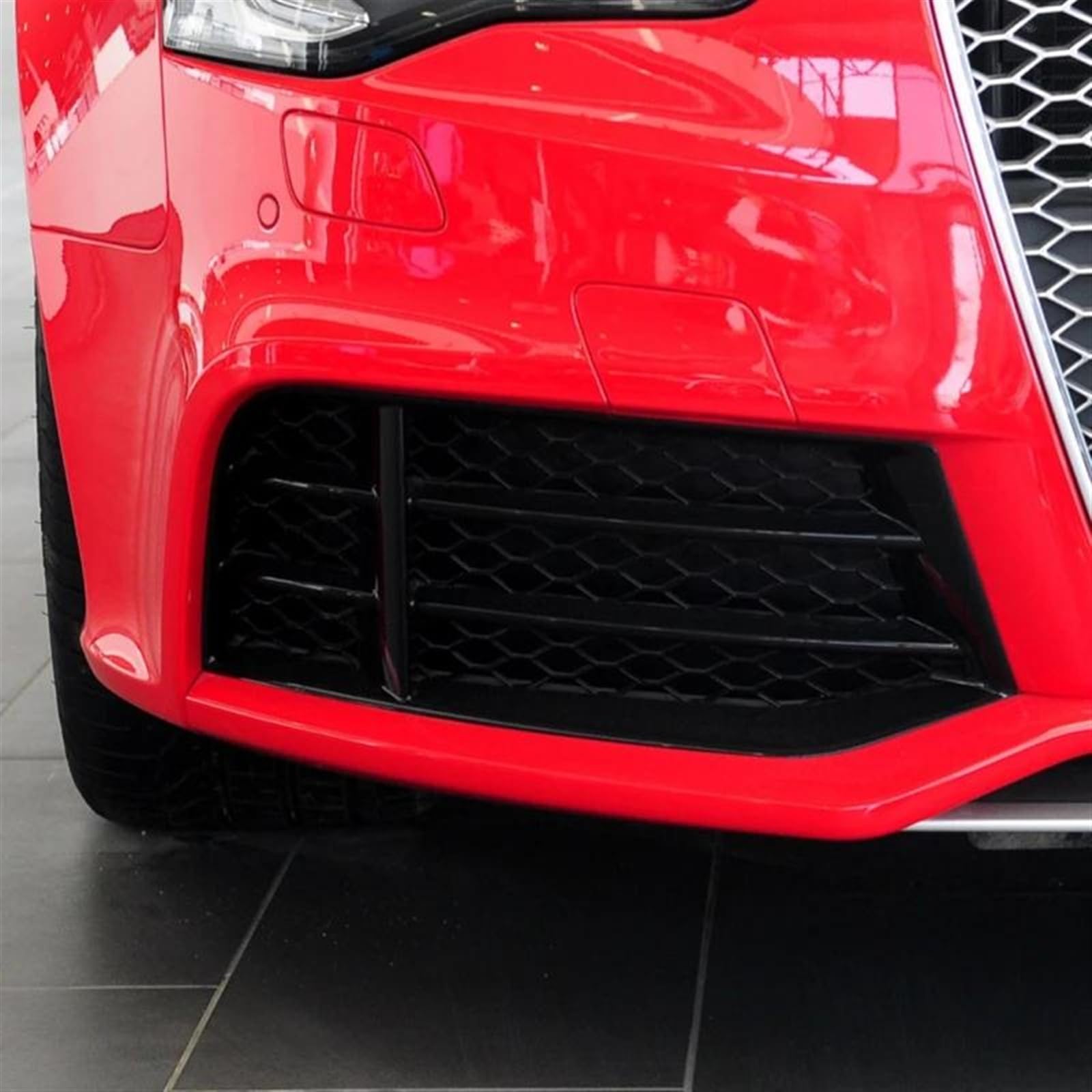 Nebelscheinwerfergitter Kompatibel Mit RS5 B8.5 2013 2014 2015 2016 Honeycomb Hex Frontstoßstange Nebelscheinwerfergitter Auto Nebelscheinwerfer Grill Lampenabdeckung Verkleidungszubehör(Right) von NUOSDEX