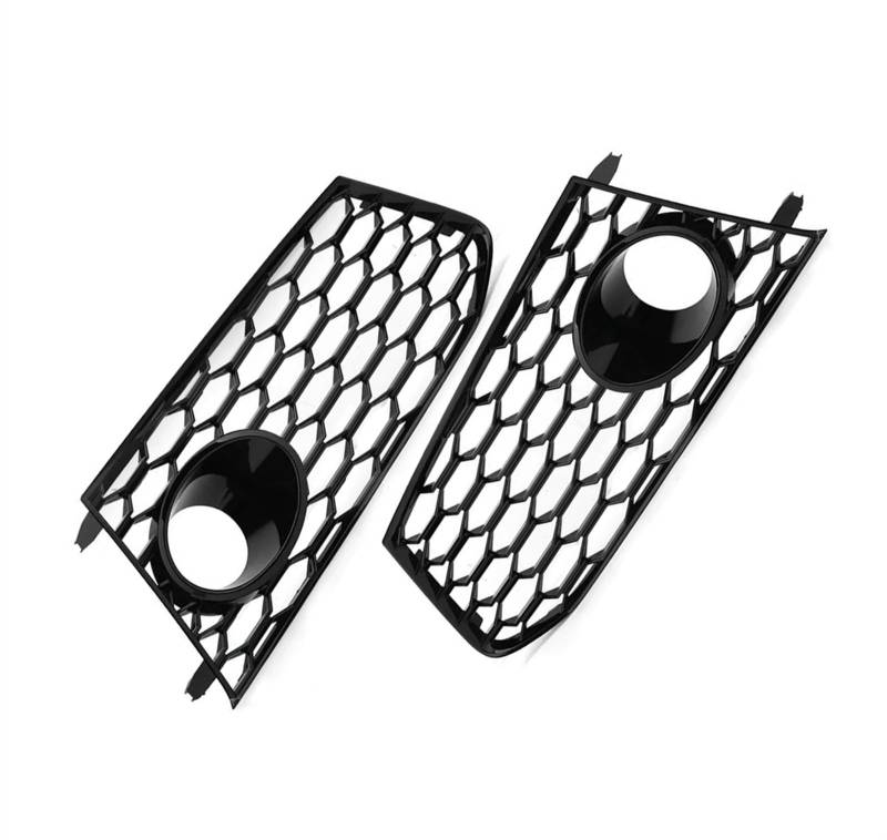 Nebelscheinwerfergitter Kompatibel Mit RS7 2014 2015 2016 2017 2018, Auto-Frontstoßstange, Nebelscheinwerfer, Lampengitter, Grillabdeckung, Netz, Wabenstruktur, Sechskant, Autozubehör(Pair Grille) von NUOSDEX