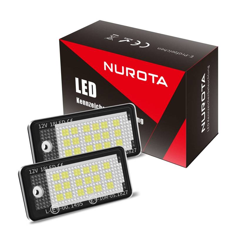 NUROTA Kennzeichenbeleuchtung LED passend für A3 8P, A4 B6 B7, A6 4F, A5 Cabrio, Q7 von NUROTA