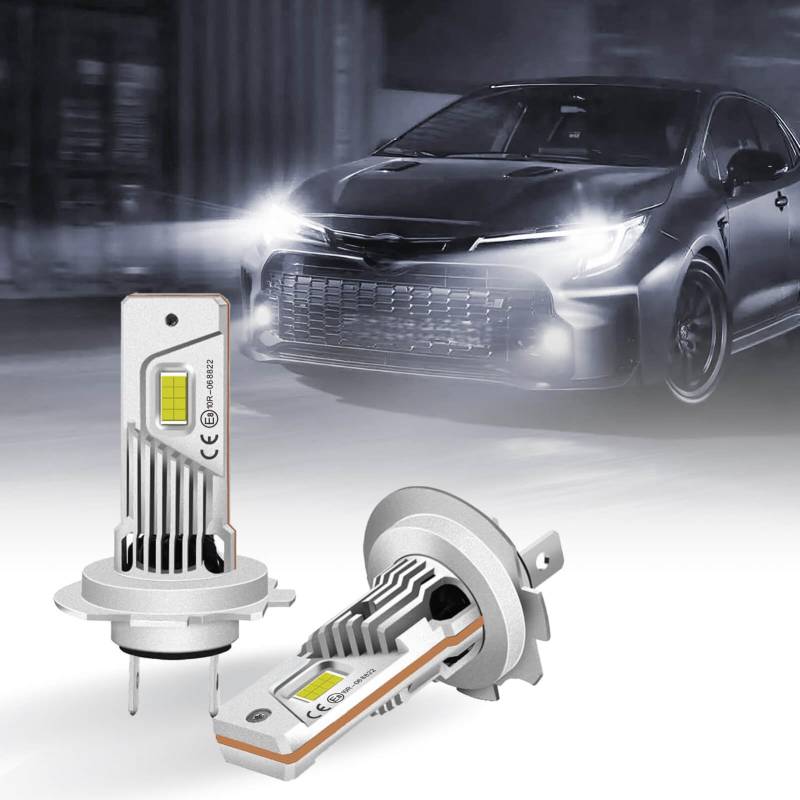 NUROTA H7 Halogen Autolampe – 12V 55W, geeignet für Abblendlicht, H7 Auto Lampe Birne, Abblendlicht Lampe, 6000K Plug & Play, 500% Helligkeitssteigerung-6500K von NUROTA