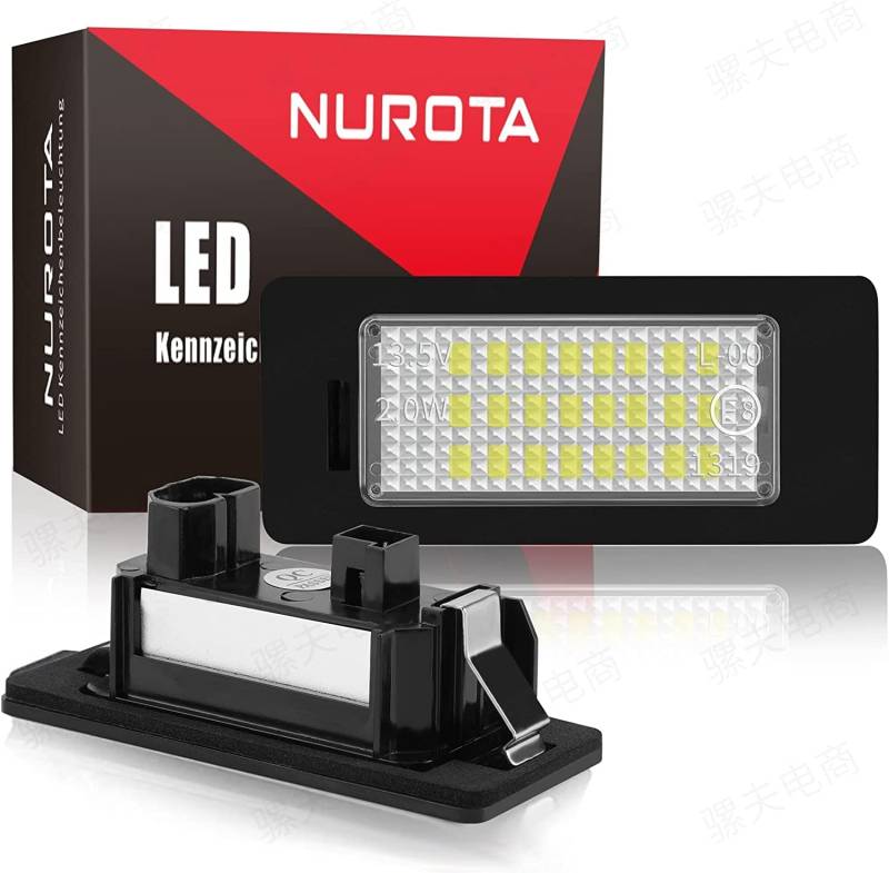 NUROTA Kompatibel LED Kennzeichenbeleuchtung für 5er E39 E60 E61 F10, X5 E70, X6 E71, 3er E90 E91 E92 E46 F30 von NUROTA