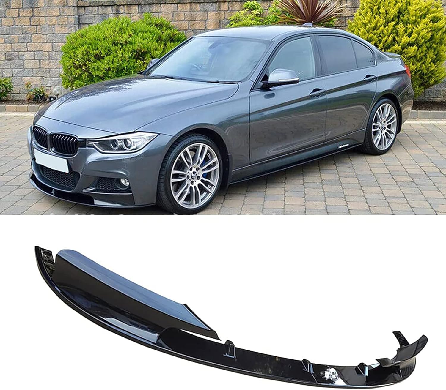 Auto Frontspoiler-Stoßfängerlippe für BMW 3 Series F30 2012~2018, Antikollisions FrontstoßStange Splitter Diffusor Frontlippe Spoiler Protector von NUSHKE