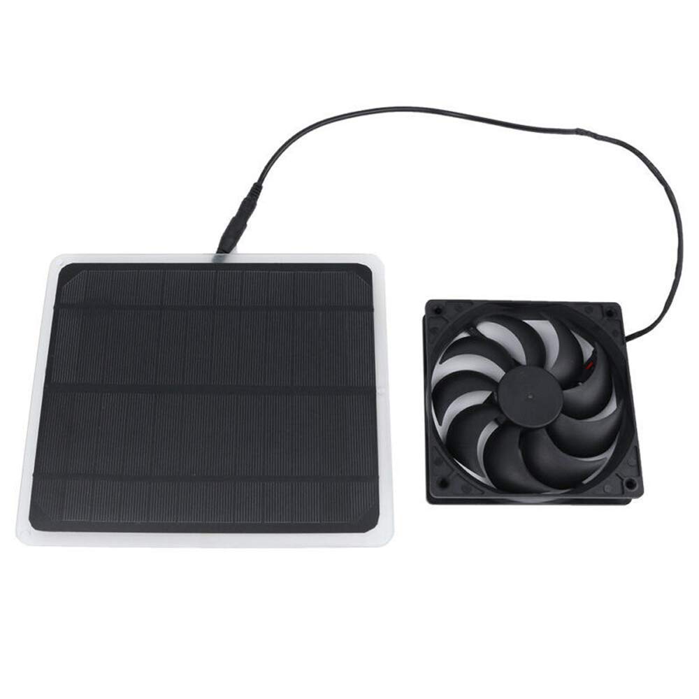 NUZAMAS 10W 5V Solarpanel angetriebener Mini-Ventilator für Camping Caravan Yacht Gewächshaus Hundehaus Hühnerhaus Ventilator NUZAMAS 10W 5V Solarpanel angetriebener Mini-Ventilator für Camping Caravan Yacht Gewächshaus Hundehaus Hühnerhaus Ventilator von NUZAMAS