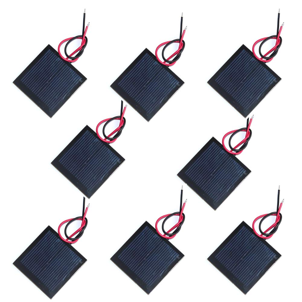 NUZAMAS 8er-Set 1V 200ma 40x40mm Micro Mini Solarpanel-Zellen, verkabelt, für Solarenergie, Heimwerkerhaus, Gartenlicht, Wissenschaftsprojekte - Spielzeug - Batterieladegerät NUZAMAS 8er-Set 1V 200ma 40x40mm Micro Mini Solarpanel-Zellen, verkabelt, für Solarenergie, Heimwerkerhaus, Gartenlicht, Wissenschaftsprojekte - Spielzeug - Batterieladegerät von NUZAMAS
