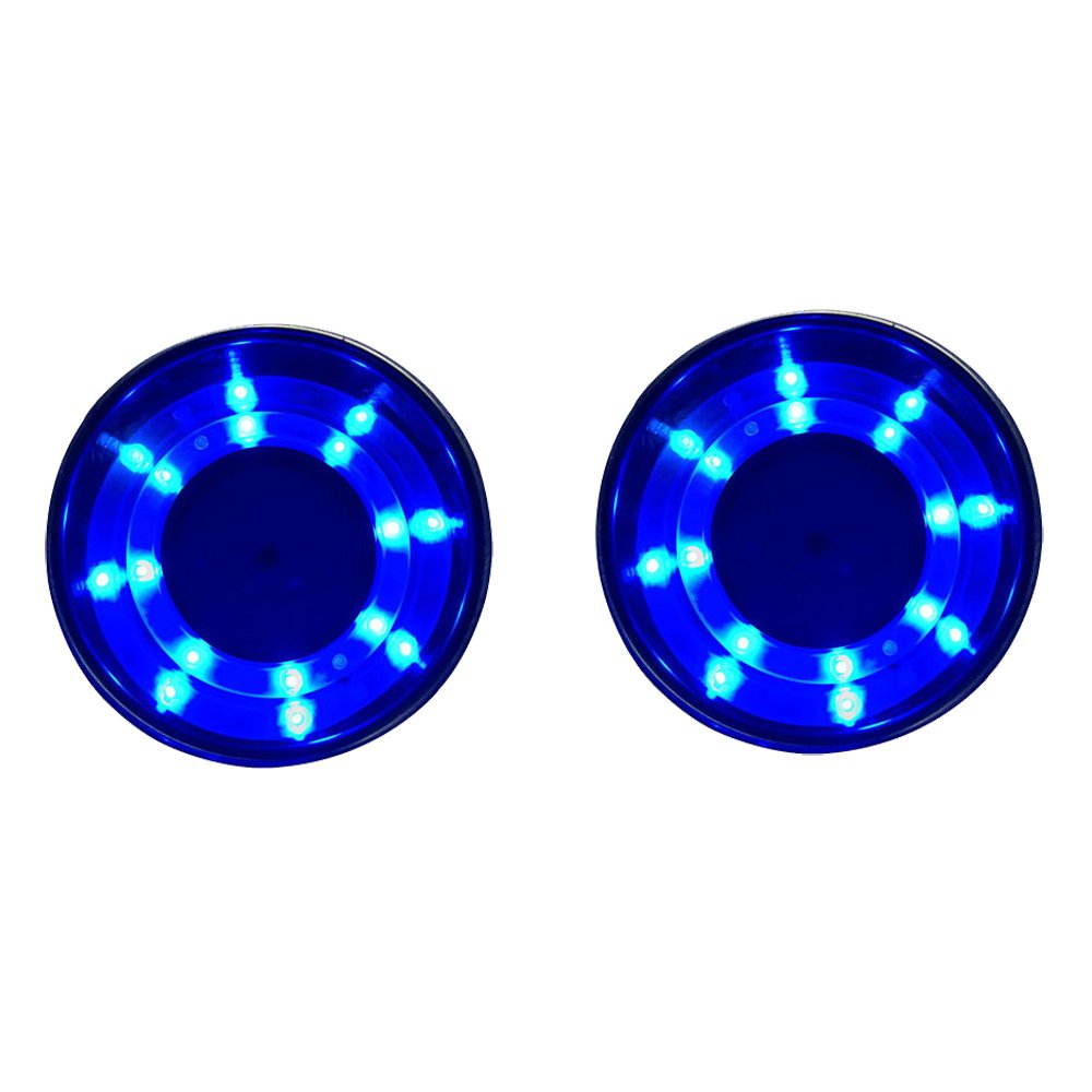 NUZAMAS Edelstahl-Getränkehalter mit Blauer LED-Beleuchtung, für Marine, Boot, Wohnmobil, Camper und Wohnwagen, Set mit 2 Stück NUZAMAS Edelstahl-Getränkehalter mit Blauer LED-Beleuchtung, für Marine, Boot, Wohnmobil, Camper und Wohnwagen, Set mit 2 Stück von NUZAMAS