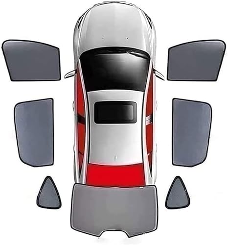 Auto Seitenscheibe Sonnenschutz für Audi A6 4F (C6, 2004-2011), Front Heck Magnetischer Uv-Schutz PrivatsphäRe Atmungsaktives Sonnenblende, Auto ZubehöR,E/7pcs-wholecar von NVADE