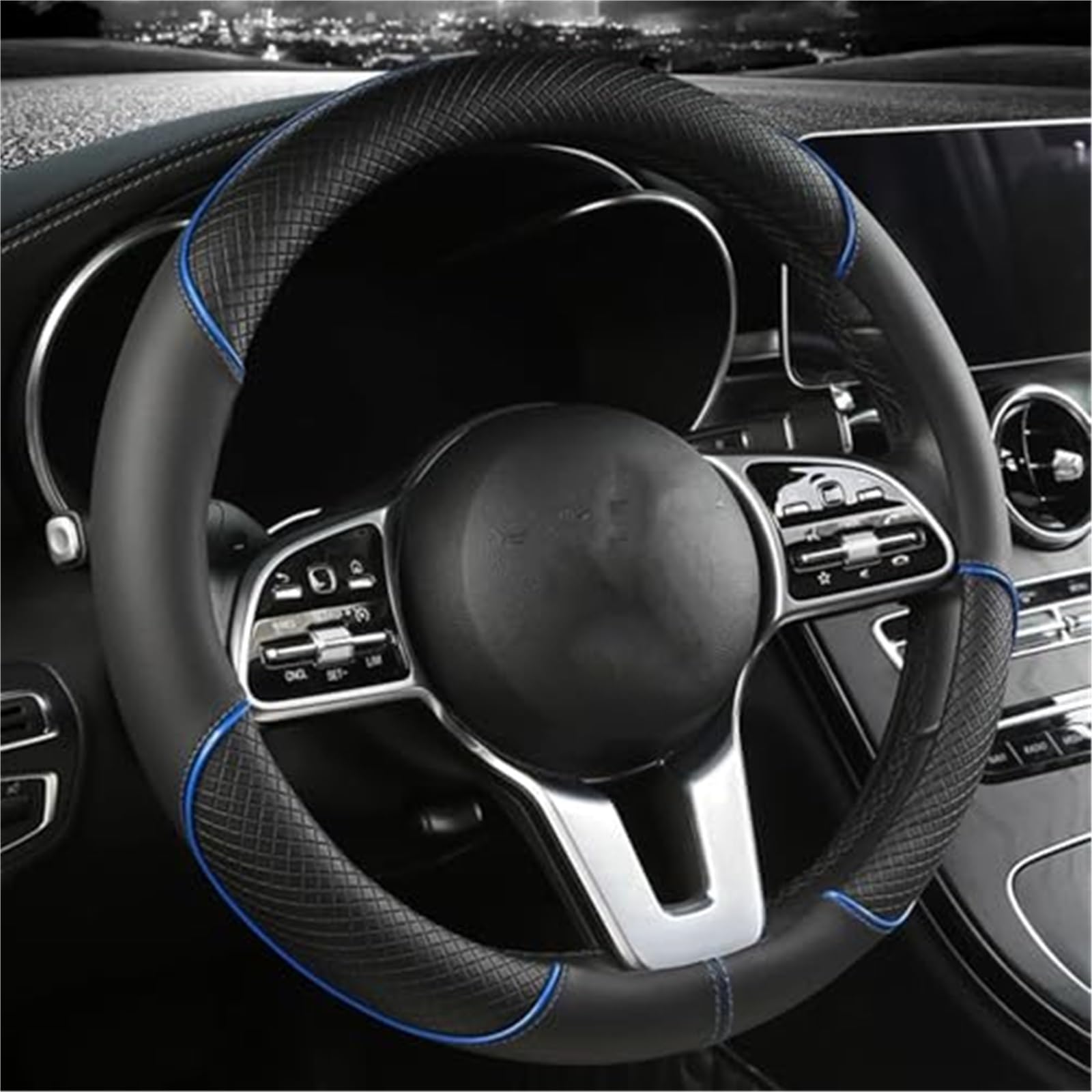 Lenkradbezug Für Benz Für GLA Für Klasse Für GLA 180 200 250 Für GLA 45 Für AMG Auto Lenkradbezug Lenkradbezüge E-Beige-Typ O(‎B-Blue) von NVCPHGEDEK
