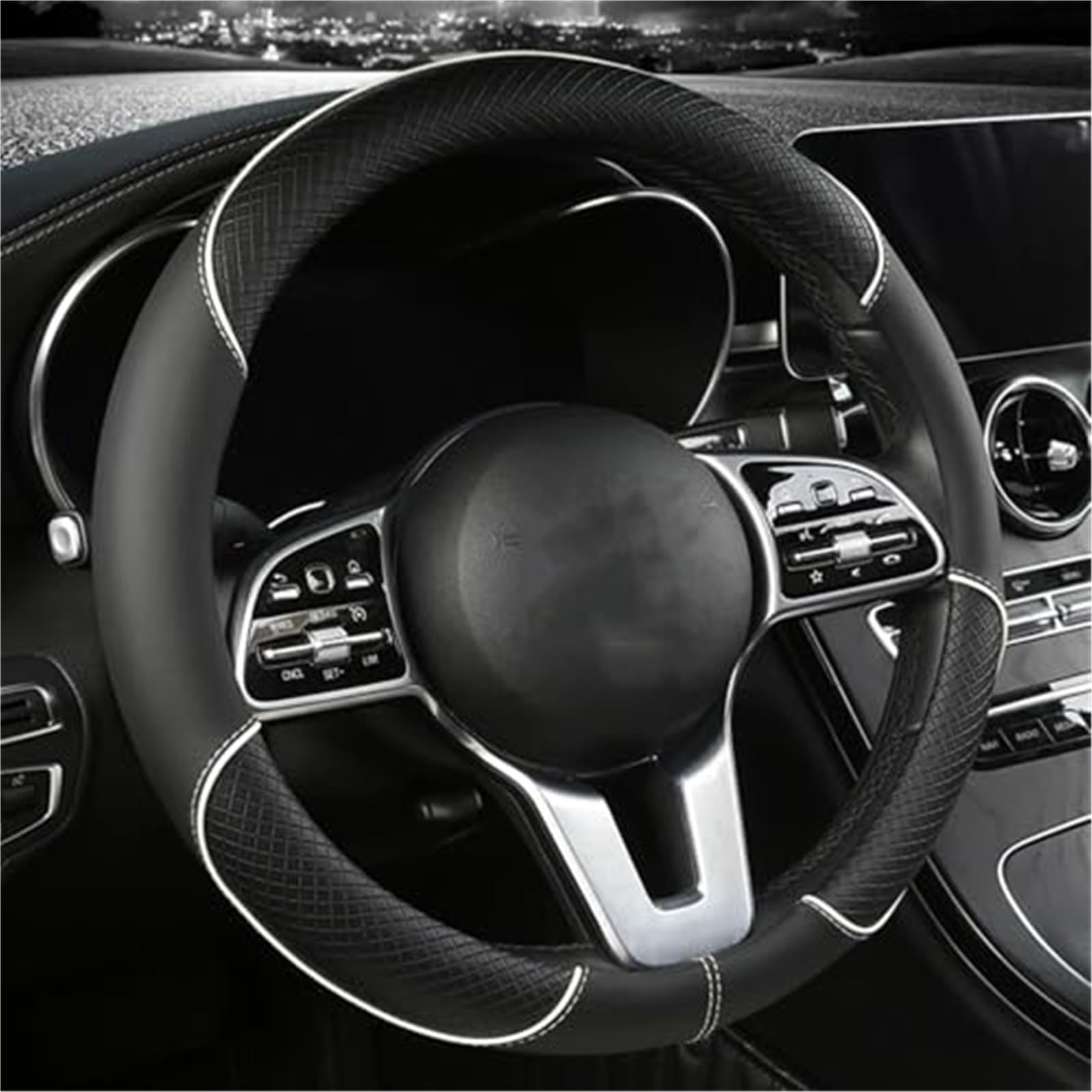 Lenkradbezug Für Benz Für GLA Für Klasse Für GLA 180 200 250 Für GLA 45 Für AMG Auto Lenkradbezug Lenkradbezüge E-Beige-Typ O(‎C-White) von NVCPHGEDEK