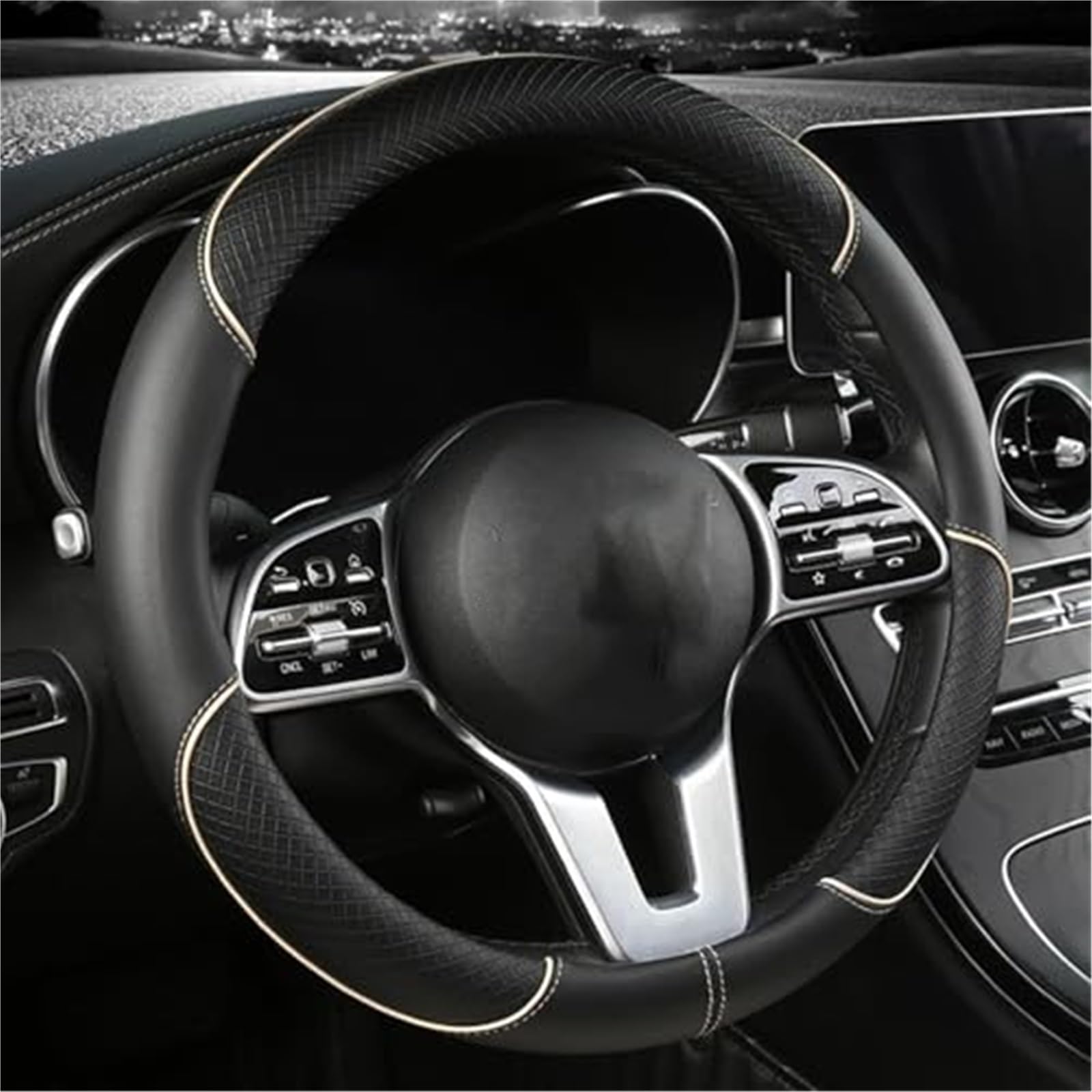 Lenkradbezug Für Benz Für GLA Für Klasse Für GLA 180 200 250 Für GLA 45 Für AMG Auto Lenkradbezug Lenkradbezüge E-Beige-Typ O(‎D-Brown) von NVCPHGEDEK