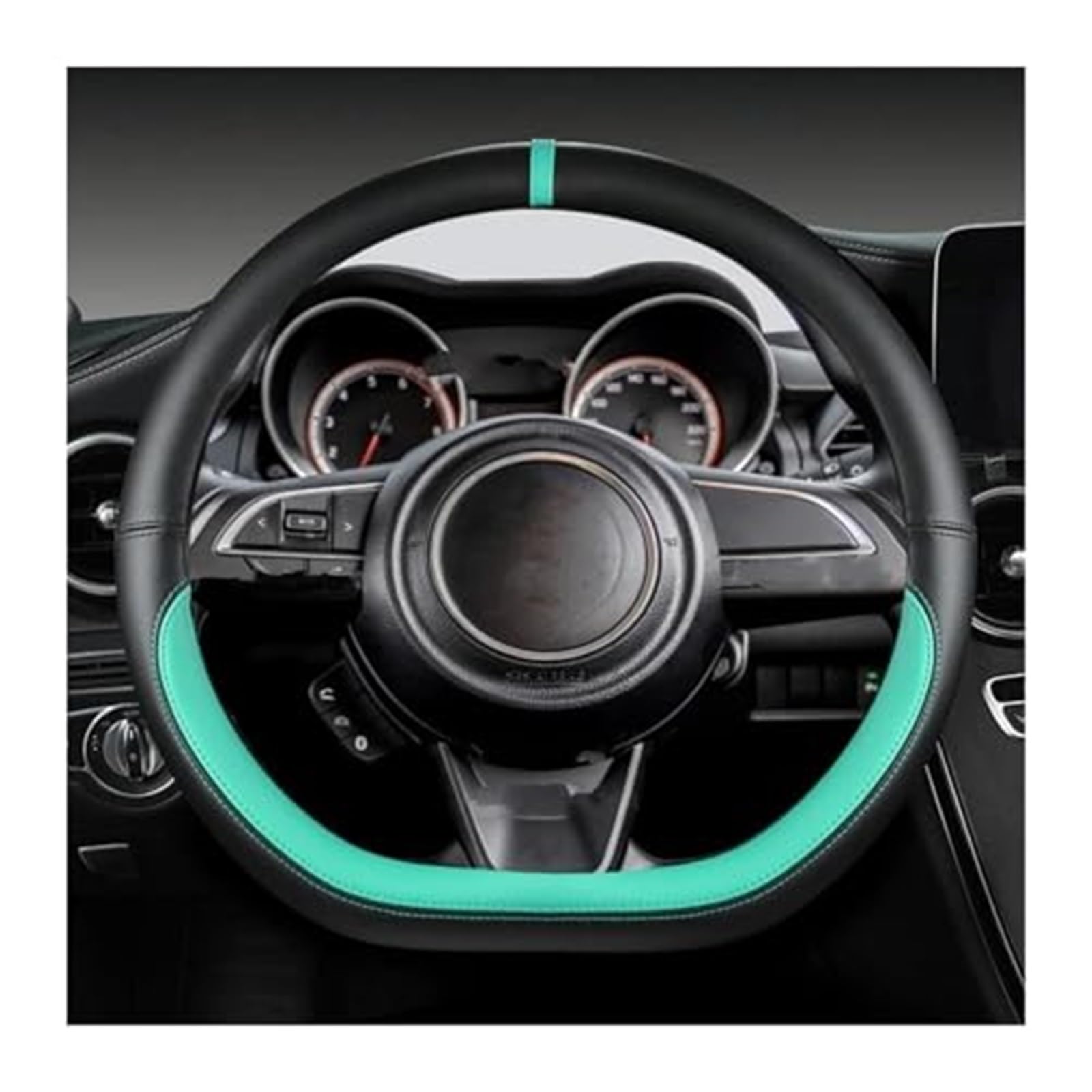 Lenkradbezug Für Citroen Für C3 Für AIRCROSS 2017 2018 2019 2020 2021 2 D Typ Lenkrad Abdeckung Lenkrad Dekorative Abdeckung(Green) von NVCPHGEDEK