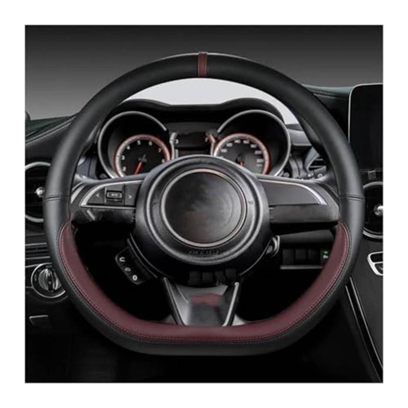 Lenkradbezug Für Citroen Für C3 Für AIRCROSS 2017 2018 2019 2020 2021 2 D Typ Lenkrad Abdeckung Lenkrad Dekorative Abdeckung(Wine RED) von NVCPHGEDEK