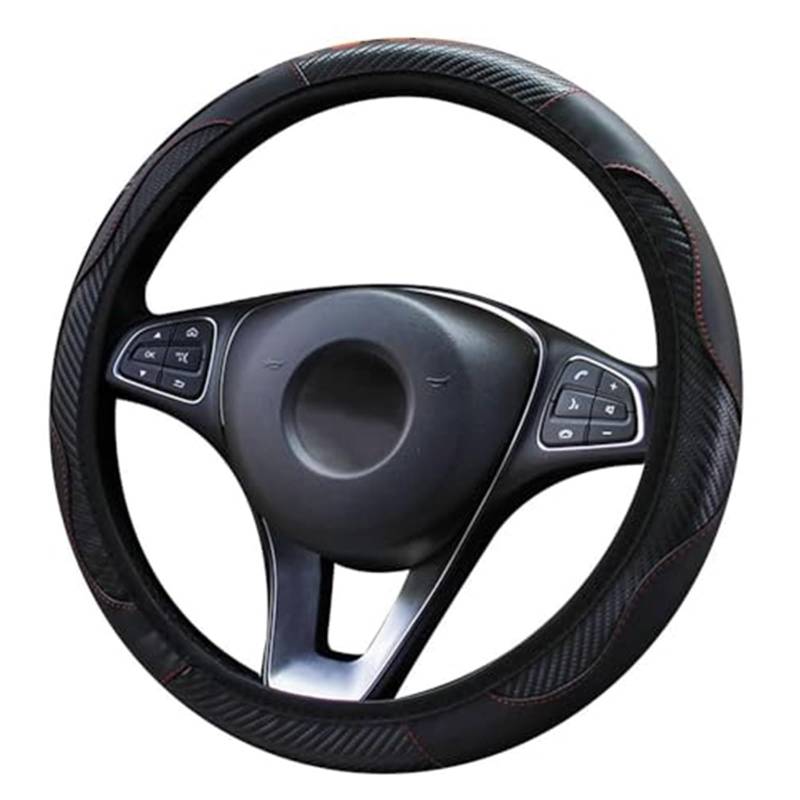Lenkradbezug Für Nissan Für Qashqai J12 Für e-Power 2023 2024 Carbon Faser Leder Anti Slip Atmungsaktive Lenkrad Protector elastische(‎B) von NVCPHGEDEK