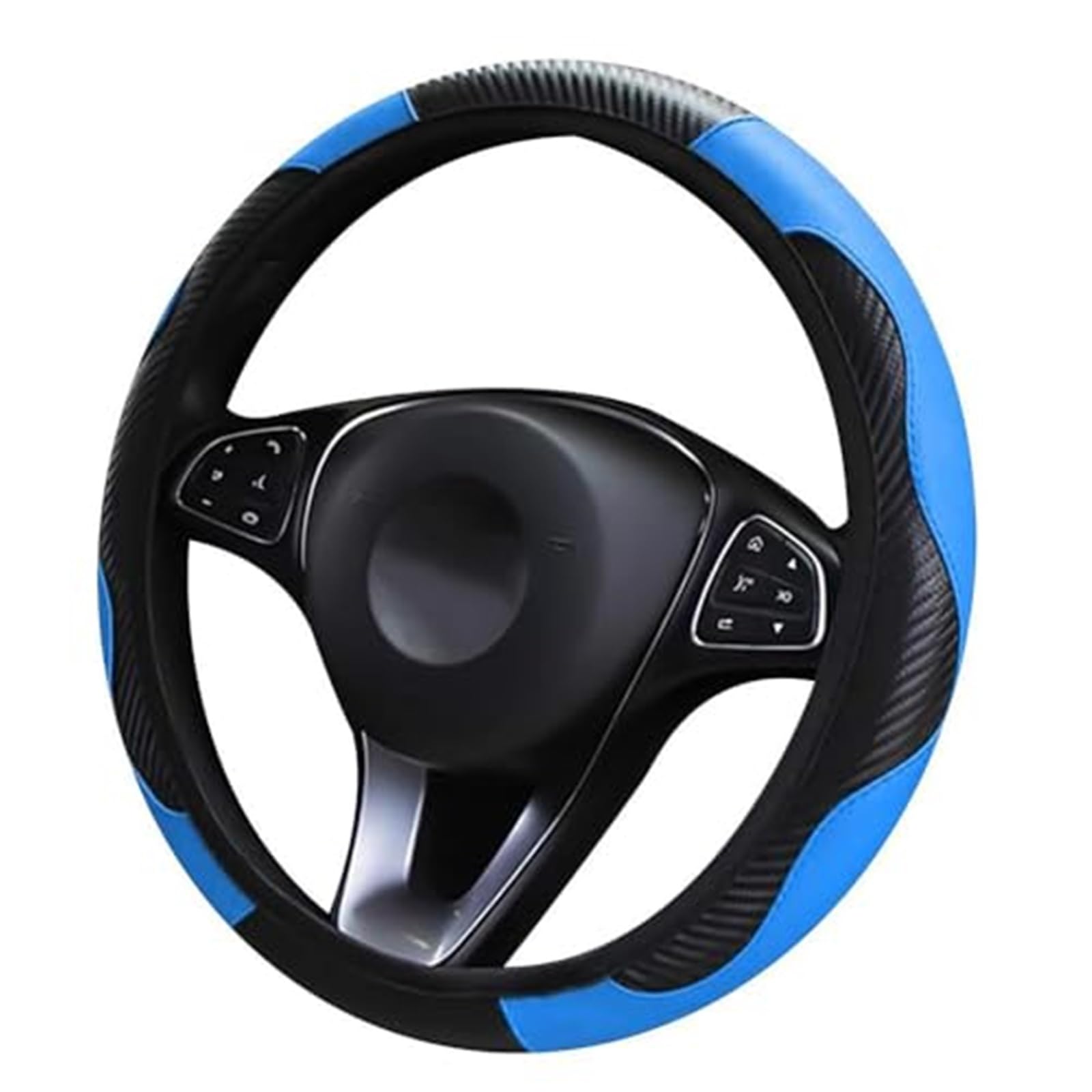 Lenkradbezug Für Nissan Für Qashqai J12 Für e-Power 2023 2024 Carbon Faser Leder Anti Slip Atmungsaktive Lenkrad Protector elastische(‎D) von NVCPHGEDEK