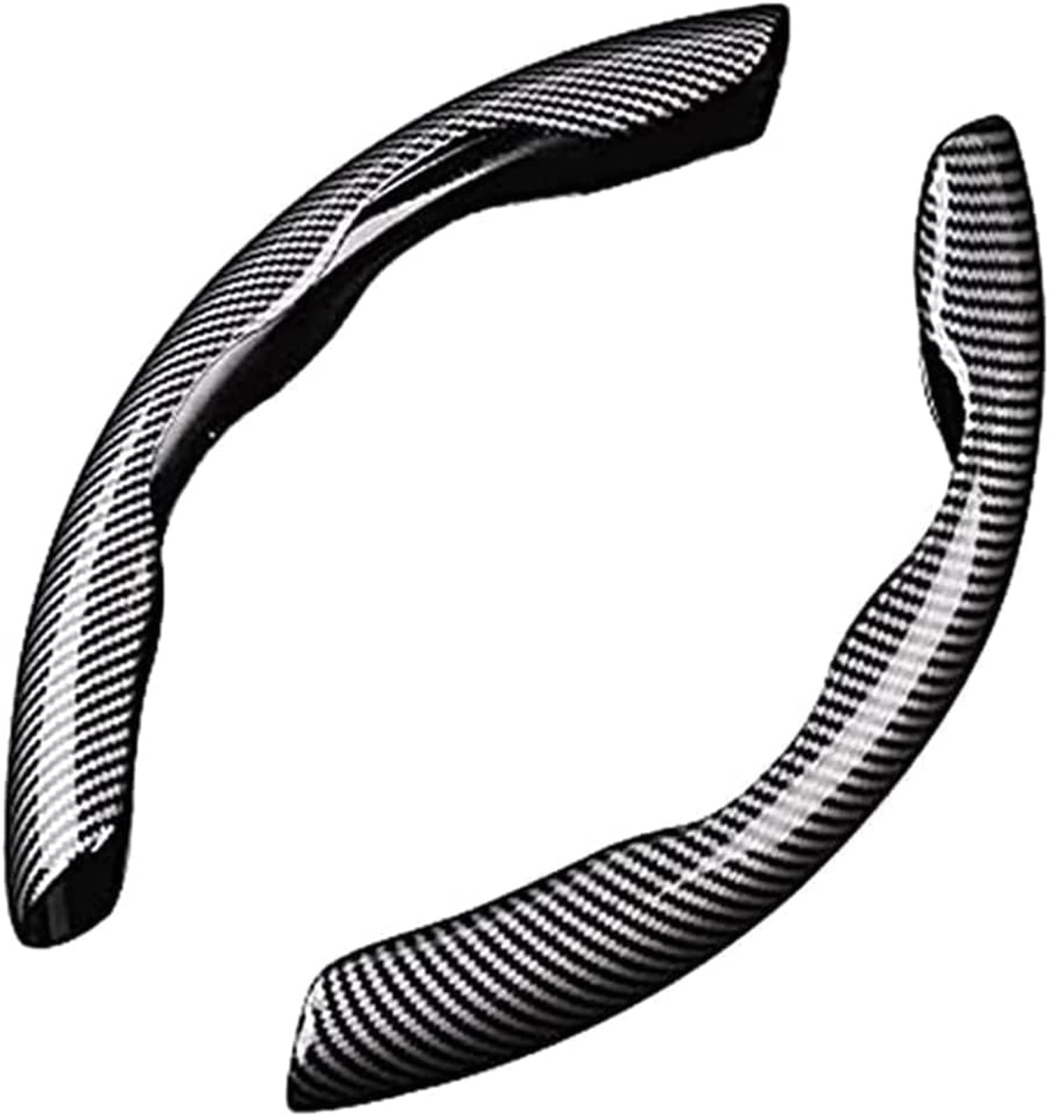 Lenkradbezug Für Nissan für Pulsar für Rouge für Sentra für Titan für Navara-Lenkung des Lenkradschutzes für Navara Segmented Grip Cover 2 PCs(A Black) von NVCPHGEDEK