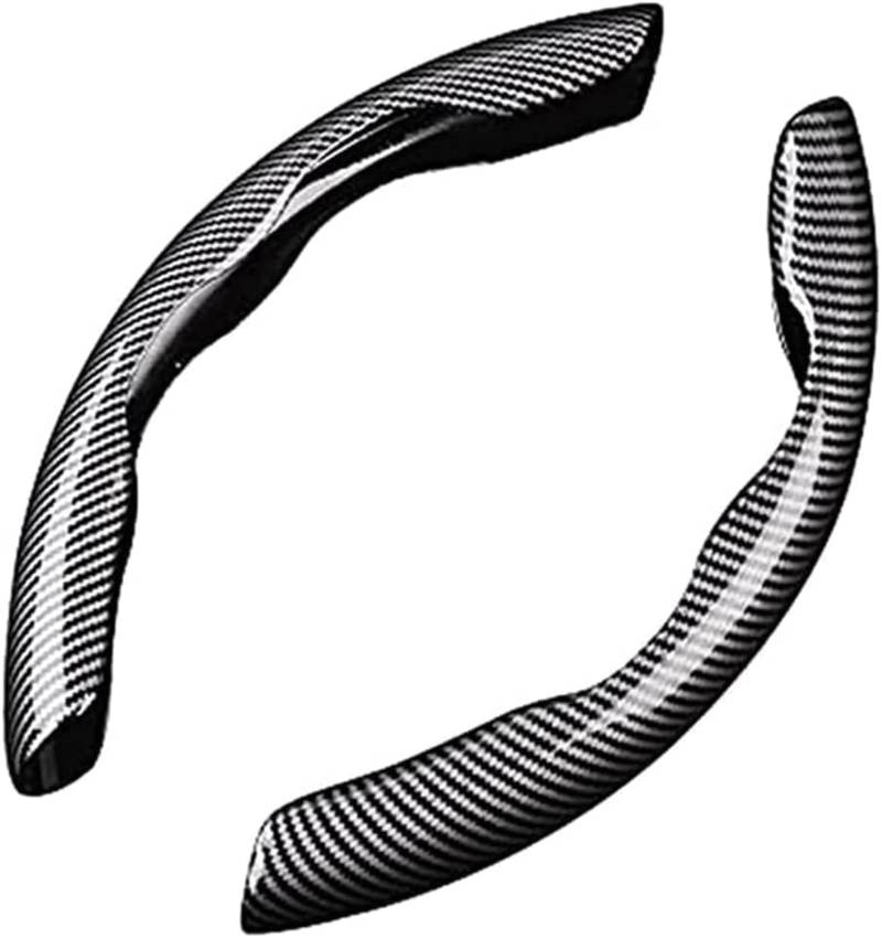 Lenkradbezug Für Nissan für Pulsar für Rouge für Sentra für Titan für Navara-Lenkung des Lenkradschutzes für Navara Segmented Grip Cover 2 PCs(A Black) von NVCPHGEDEK