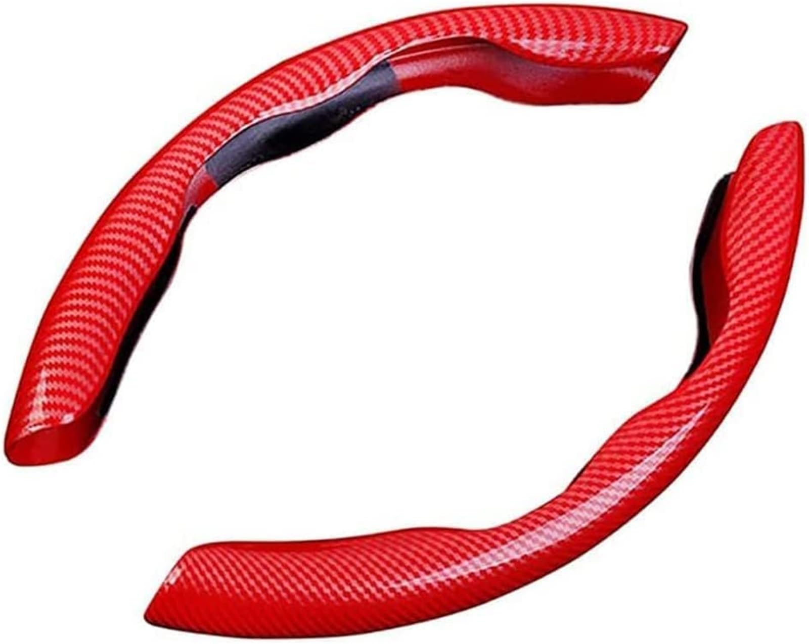 Lenkradbezug Für Nissan für Pulsar für Rouge für Sentra für Titan für Navara-Lenkung des Lenkradschutzes für Navara Segmented Grip Cover 2 PCs(C Red) von NVCPHGEDEK
