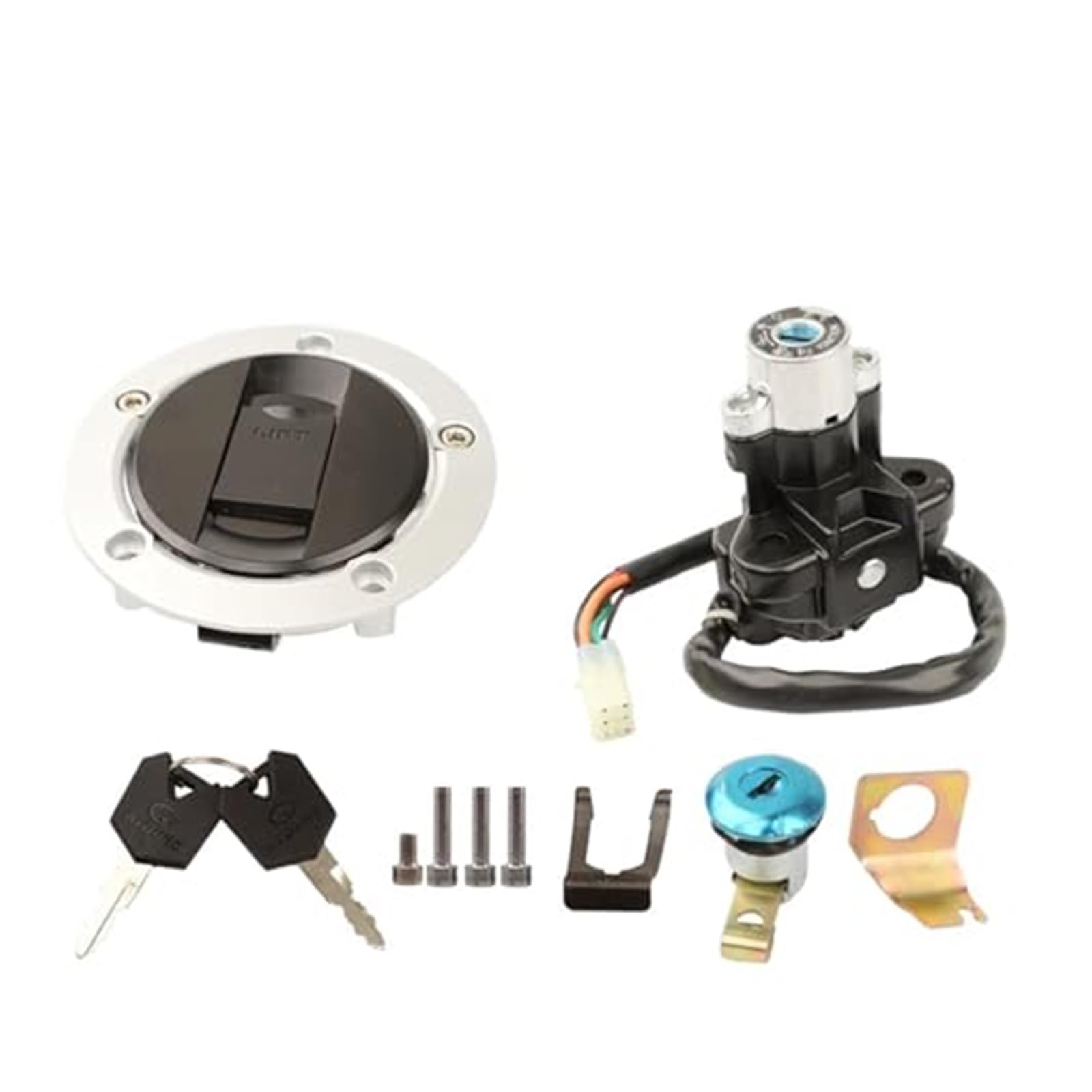 Statorspule Motorcycle Ignition Switch for Suzuki for GSXR600 for GSXR750 for GSXR1000 K5 K6 K7 K8 K9 Motorcycle Ignition Fuel Gas Tank Cap Cover Lock Gas Cap Seat Lock(‎Type B) von NVCPHGEDEK