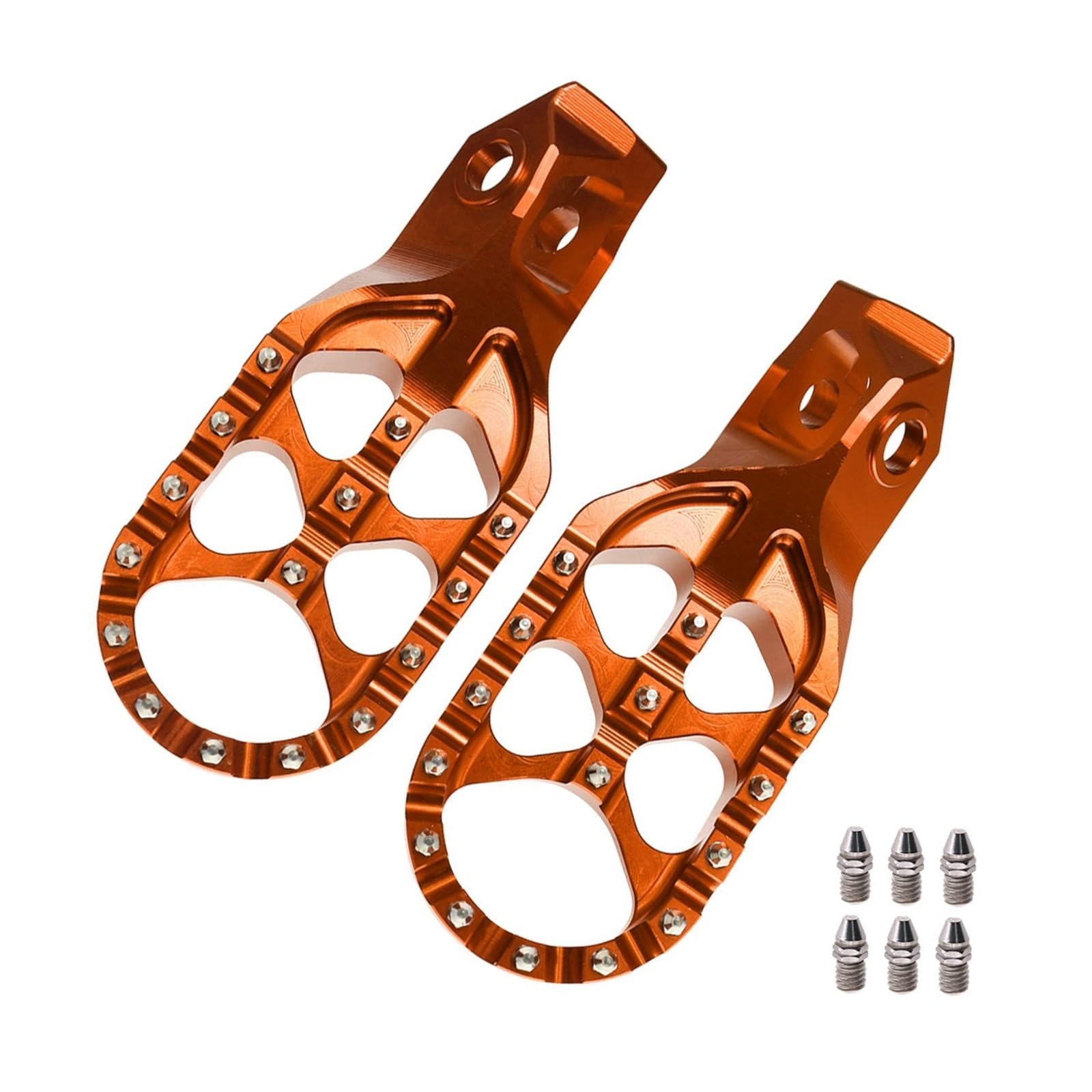 NVDERTA Kompatibel mit 2024 2025 Motorrad-Fußrasten, Fußstütze, kompatibel mit SX SXF XC XCF EXC EXCF, kompatibel mit TX FX TC FC TE FE 125 250 300 350 450 500 (Orange) von NVDERTA