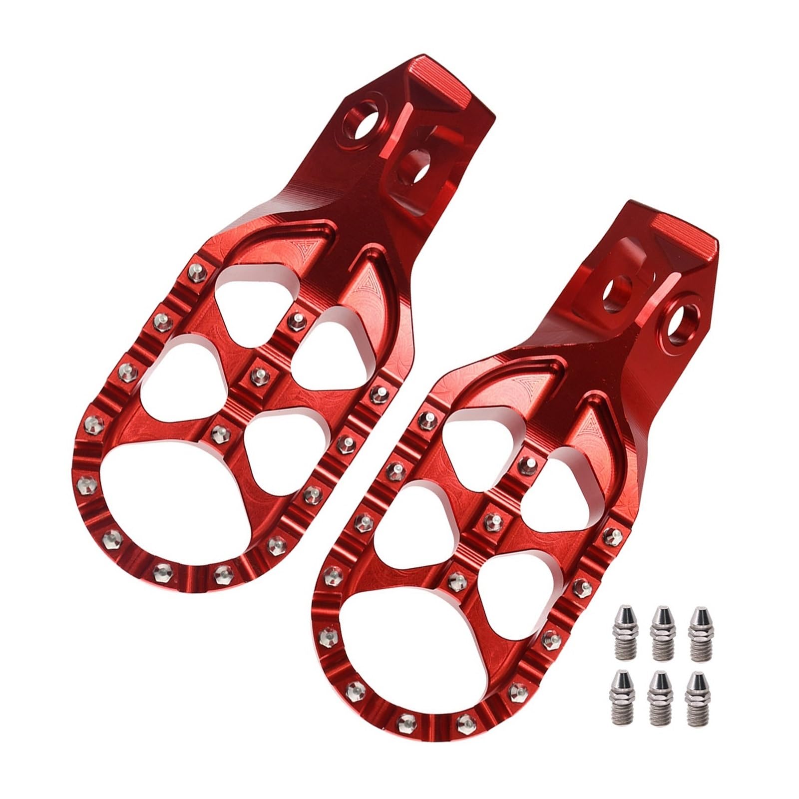 NVDERTA Kompatibel mit 2024 2025 Motorrad-Fußrasten, Fußstütze, kompatibel mit SX SXF XC XCF EXC EXCF, kompatibel mit TX FX TC FC TE FE 125 250 300 350 450 500 (rot) von NVDERTA
