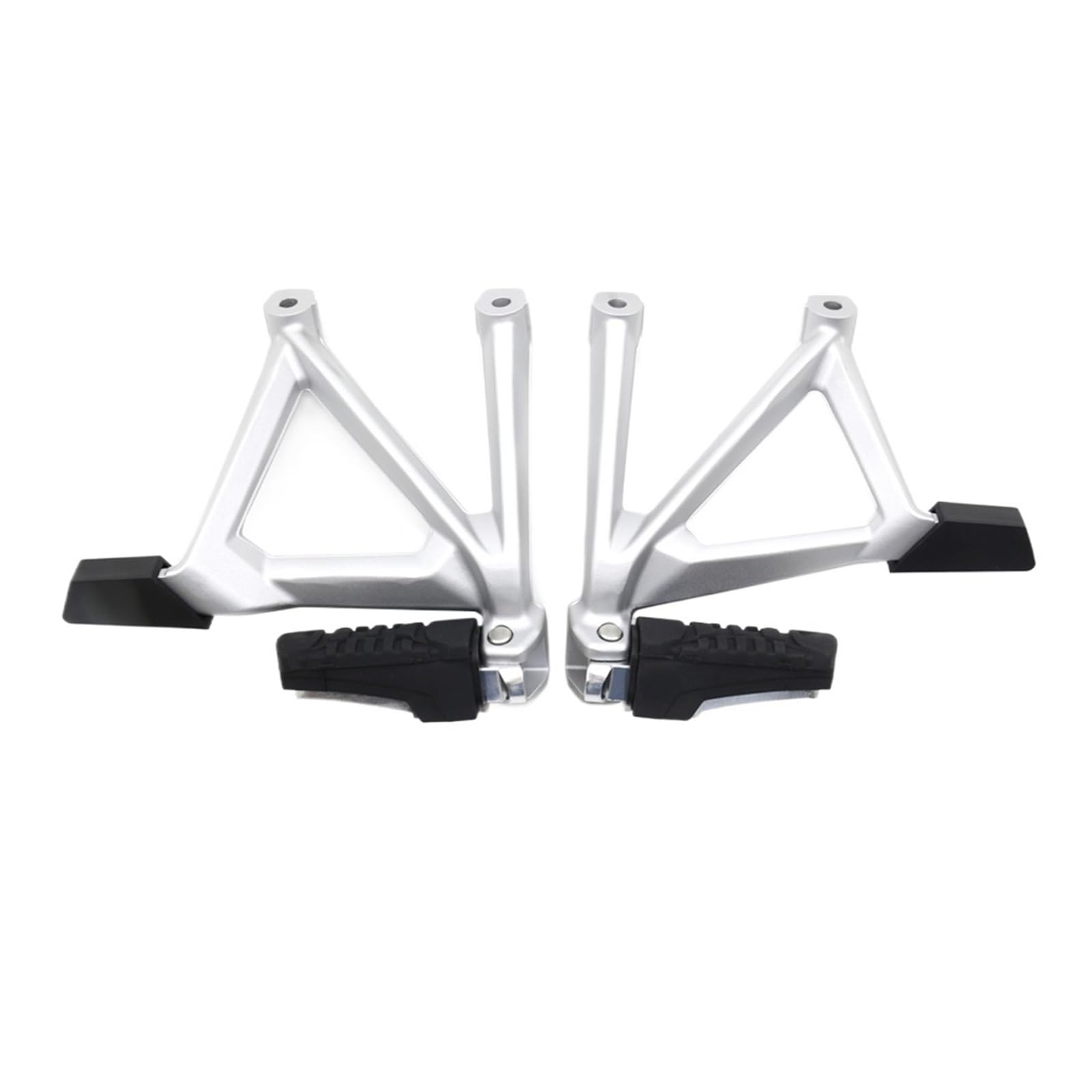 NVDERTA Kompatibel mit BMW R1250GS R1200GS R1250 GS 1200GS LC Adventure 2013–2024 Motorrad Hintere Beifahrer-Fußrasten Kit Fußrastenhalterung Komplettes Set (Silber-Set) von NVDERTA