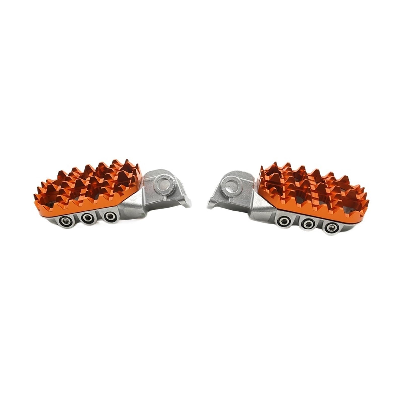 NVDERTA Kompatibel mit EXC EXC-F XC SX SX-F 50 125 250 350 450 525 530 660 950 990 Fußrasten Motorrad Aluminium Fußrasten Pedale Rest Fußstütze (orange) von NVDERTA