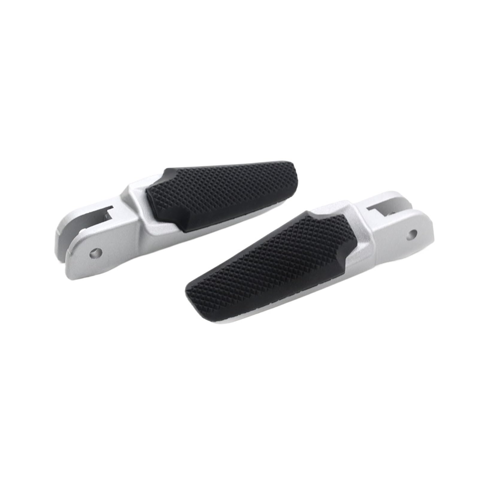 NVDERTA Kompatibel mit Motorrad-Fußrasten, Pedale kompatibel mit Ducati Monster 1200 821 937 Motorrad Hinterfußrasten Pedale mit Gummiabdeckung (Silber mit Cover) von NVDERTA