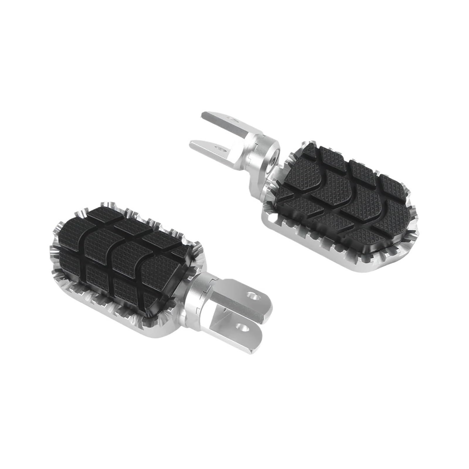 NVDERTA Kompatibel mit Motorrad-Modifikationszubehör: Aluminium-Fußpedal, hinteres Fußpedal, kompatibel mit BMW R1200GS ADV 2005–2013 R 1200 GS OC ADV R1200GSA (Silber mit Abdeckung) von NVDERTA