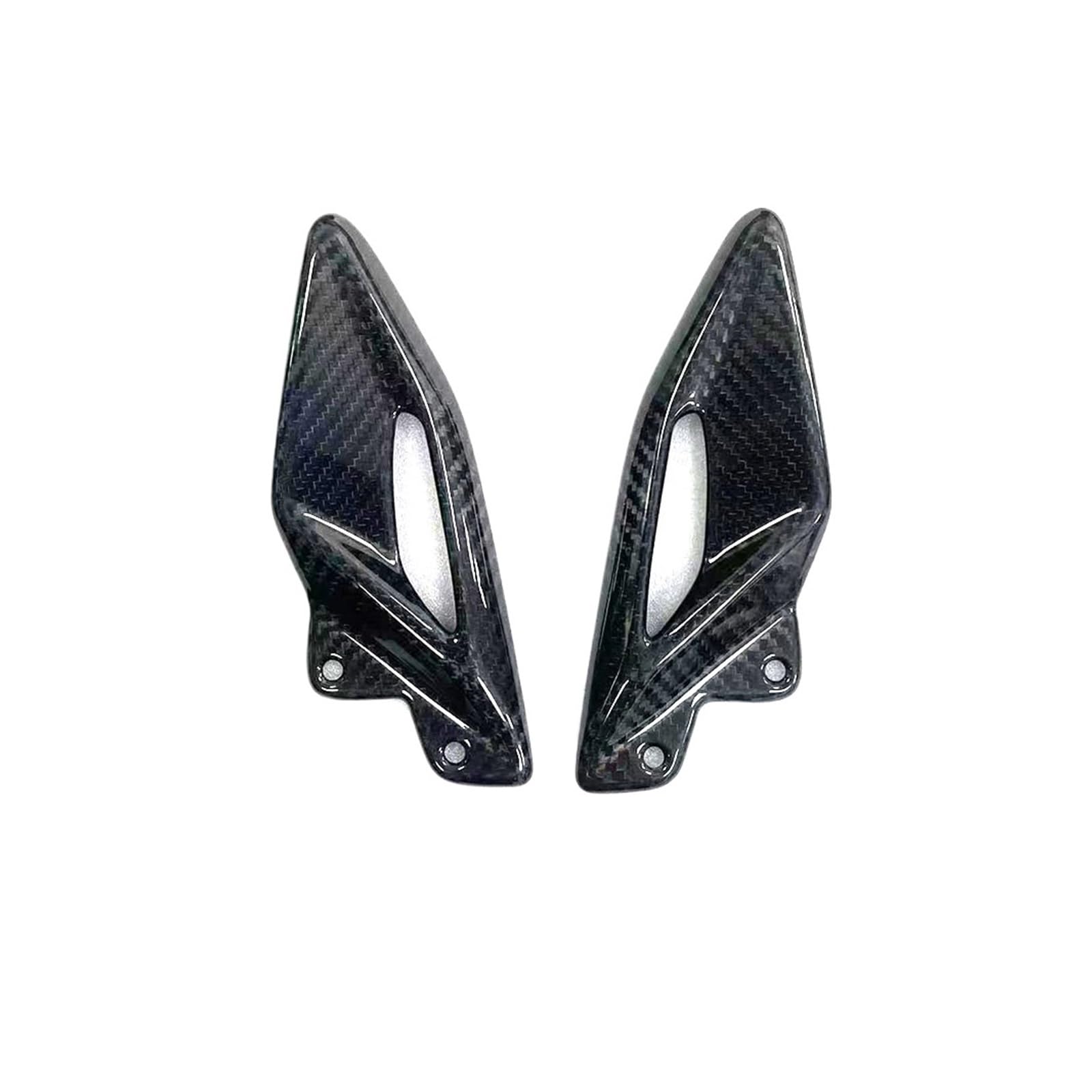 NVDERTA Kompatibel mit Street Triple 660 765 R RS 2016–2021 2022 2023 2024 Kohlefaser-Motorradzubehör Fersenschutzplatten Fußstützen (A) von NVDERTA