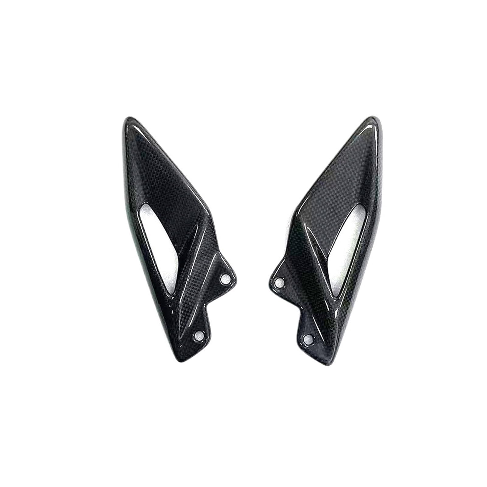 NVDERTA Kompatibel mit Street Triple 660 765 R RS 2016–2021 2022 2023 2024 Kohlefaser-Motorradzubehör Fersenschutzplatten Fußstützen (B) von NVDERTA