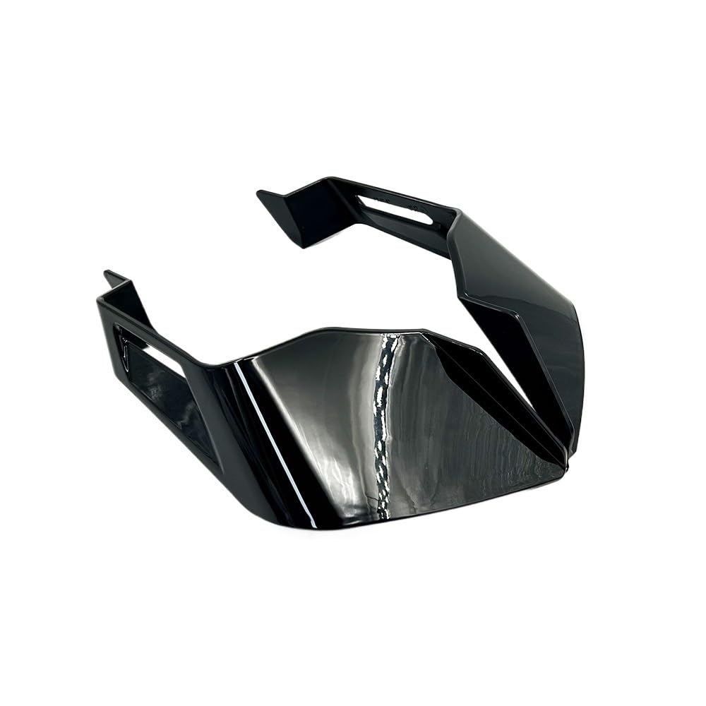 NVDERTA Kompatibel mit Universal-Spoiler, Downforce Racing, aerodynamische Flügel, kompatibel mit Aprilia Tuono V4 1100 2023, Seitenwindabweiser, aerodynamischer Flügel (Bright Black) von NVDERTA