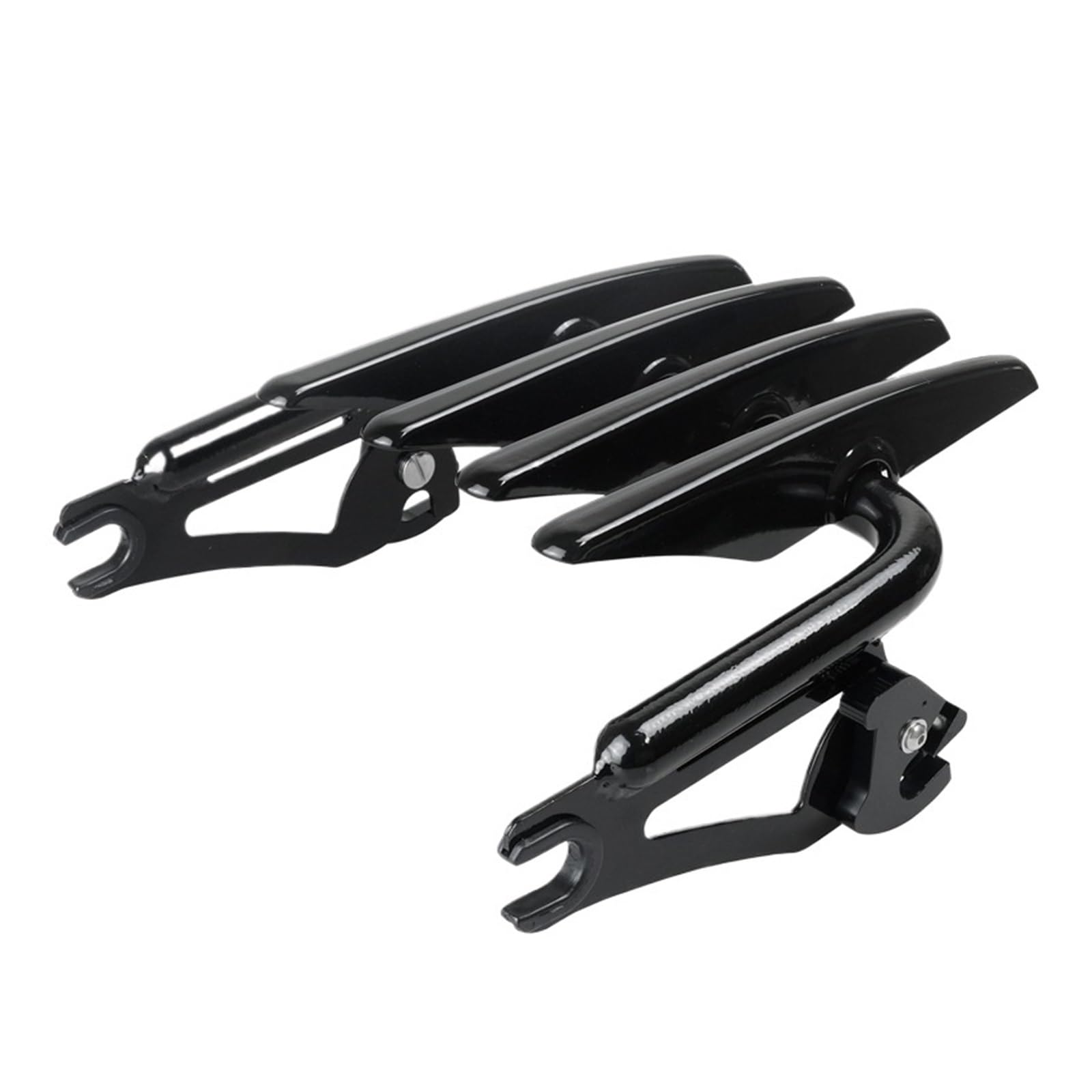 NVDERTA Kompatibel mit schwarzem, abnehmbarem Two Up Stealth Gepäckträger-Halterung, kompatibel mit Harley Touring Electra Road King Street Glide Road Glide 2009–2024 von NVDERTA
