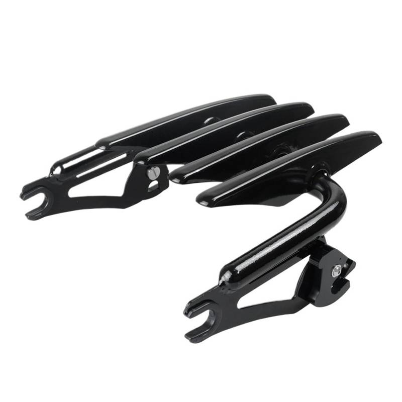 NVDERTA Kompatibel mit schwarzem, abnehmbarem Two Up Stealth Gepäckträger-Halterung, kompatibel mit Harley Touring Electra Road King Street Glide Road Glide 2009–2024 von NVDERTA