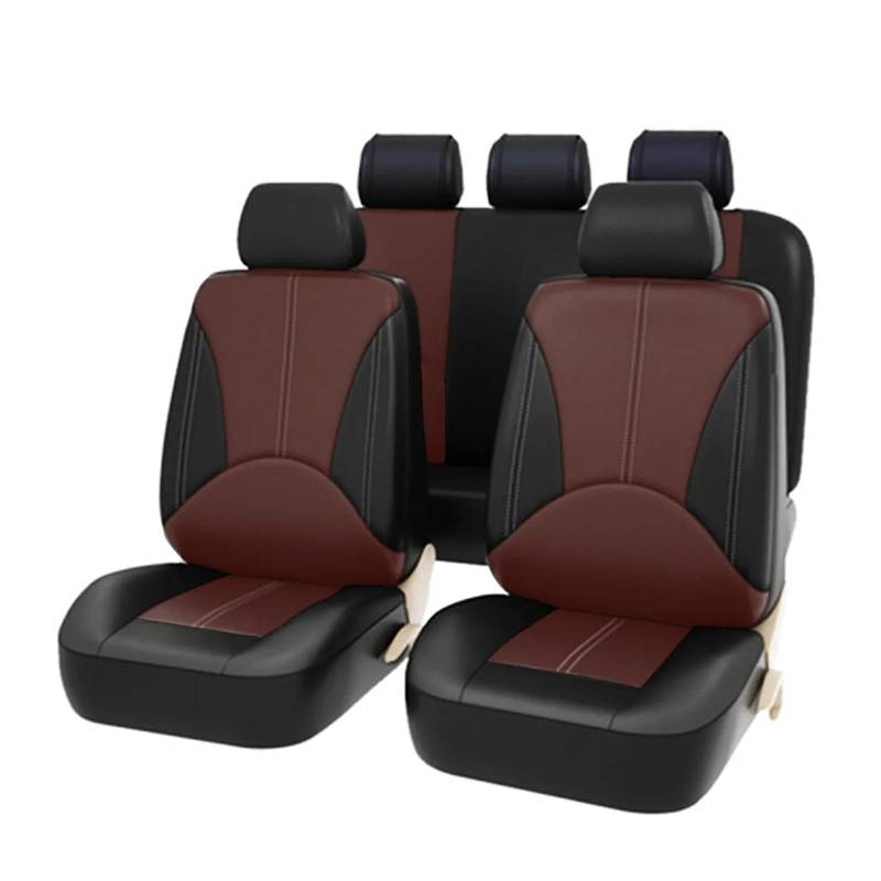 Auto Schonbezüge Für KIA Für Rio Für Niro K3 K5 Für Soul Für Ceed Für Cerato Für Forte Für Sportage Für Optima Für Proceed Für Sorento Für Carens Auto Sitzbezüge Sitzbezüge Auto(ZT04-5Seats-Brown) von NVETJMUA