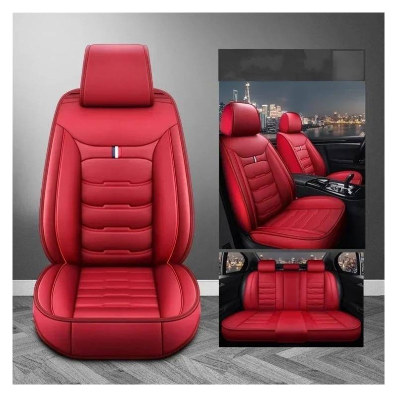 Auto Schonbezüge Für Lexus CT ES GS GX IST C IST LS LX NX RC RX UX Universal Leder Auto Sitz Abdeckung Sitzbezüge Auto(A-Red 5seat) von NVETJMUA