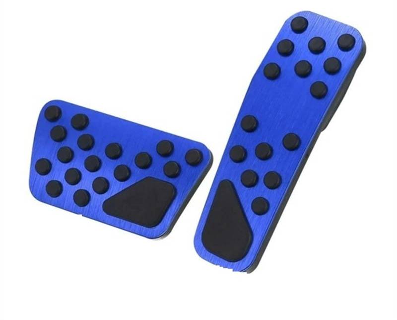 Kupplungspedal Für Dodge Für Charger Für Challenger 2009-2013 2014 2015 2016 2017 2018 2019 Aluminium-Autopedal-Gasbremspedalabdeckung rutschfest Pedalauflage(Blue) von NVETJMUA