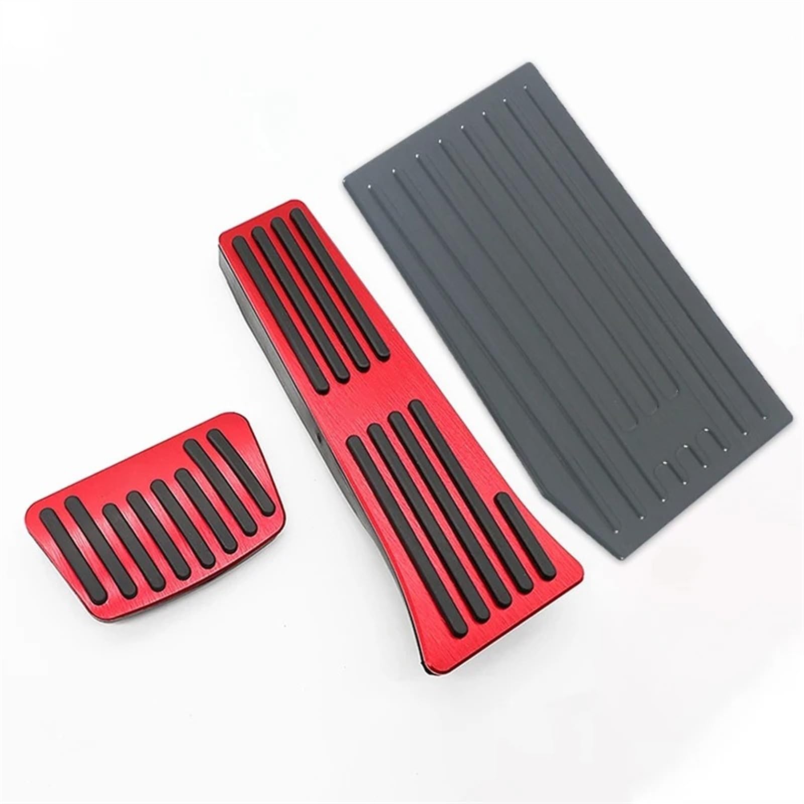 Kupplungspedal Für Hyundai Für Tucson NX4 2021 2022 2023 2024 Für Hybrid N Für Linie Auto Gaspedal Bremse Fußstütze Pedale Abdeckung Pads Pads Zubehör Pedalauflage(3piece Black Red) von NVETJMUA