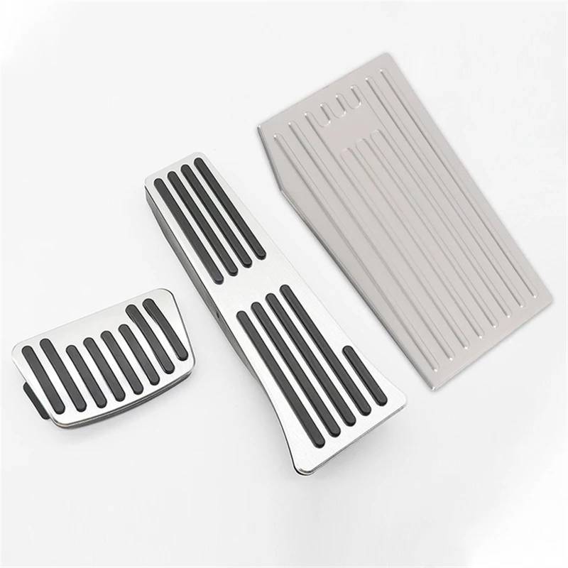 Kupplungspedal Für Hyundai Für Tucson NX4 2021 2022 2023 2024 Für Hybrid N Für Linie Auto Gaspedal Bremse Fußstütze Pedale Abdeckung Pads Pads Zubehör Pedalauflage(3piece Sliver) von NVETJMUA