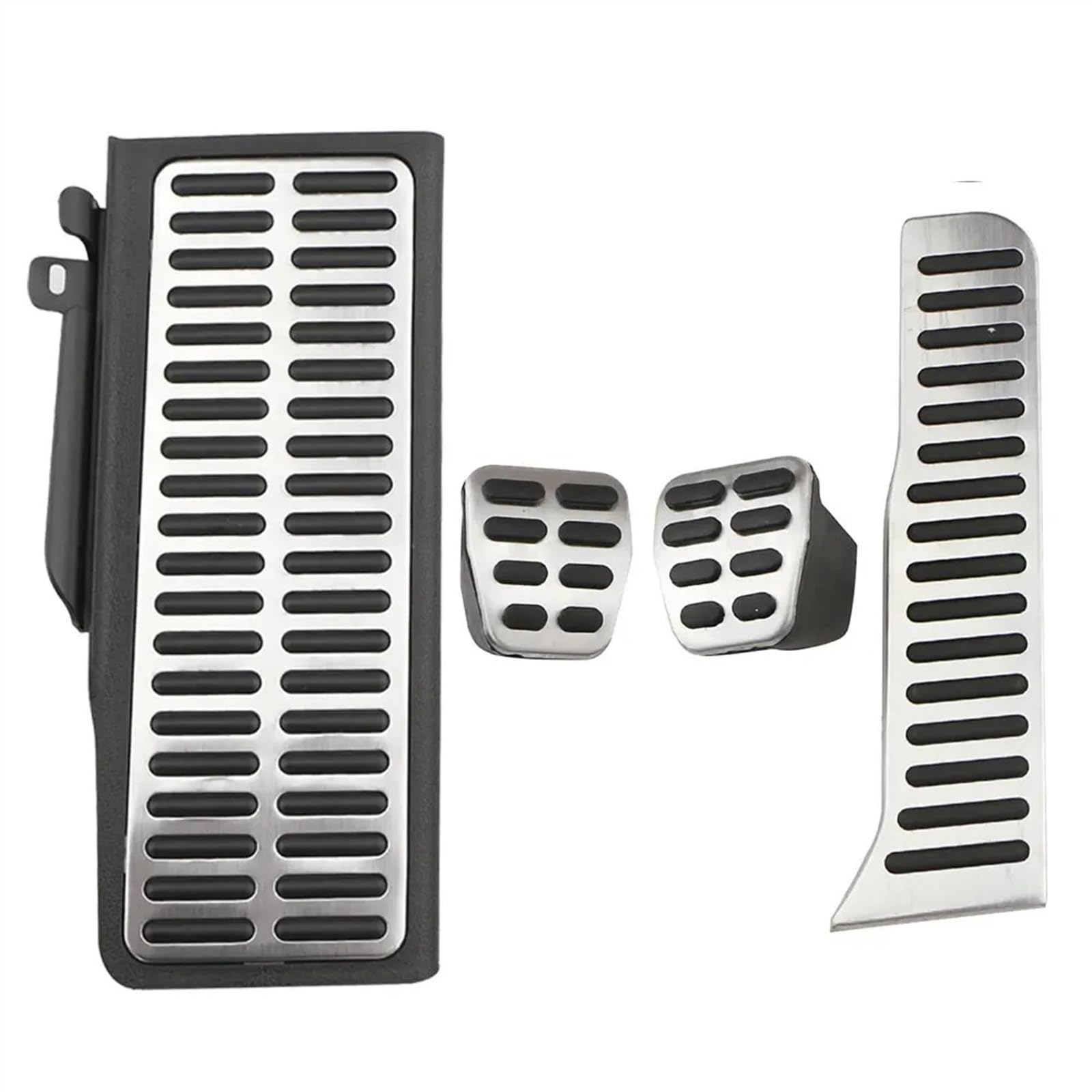 Kupplungspedal Für VW CC Für Passat B6 B7 R36 Für Line Für Skoda Für Superb LHD Edelstahl Gas Bremspedal Abdeckung Auto Pedale Pedalauflage(MT with Rest Pedal) von NVETJMUA