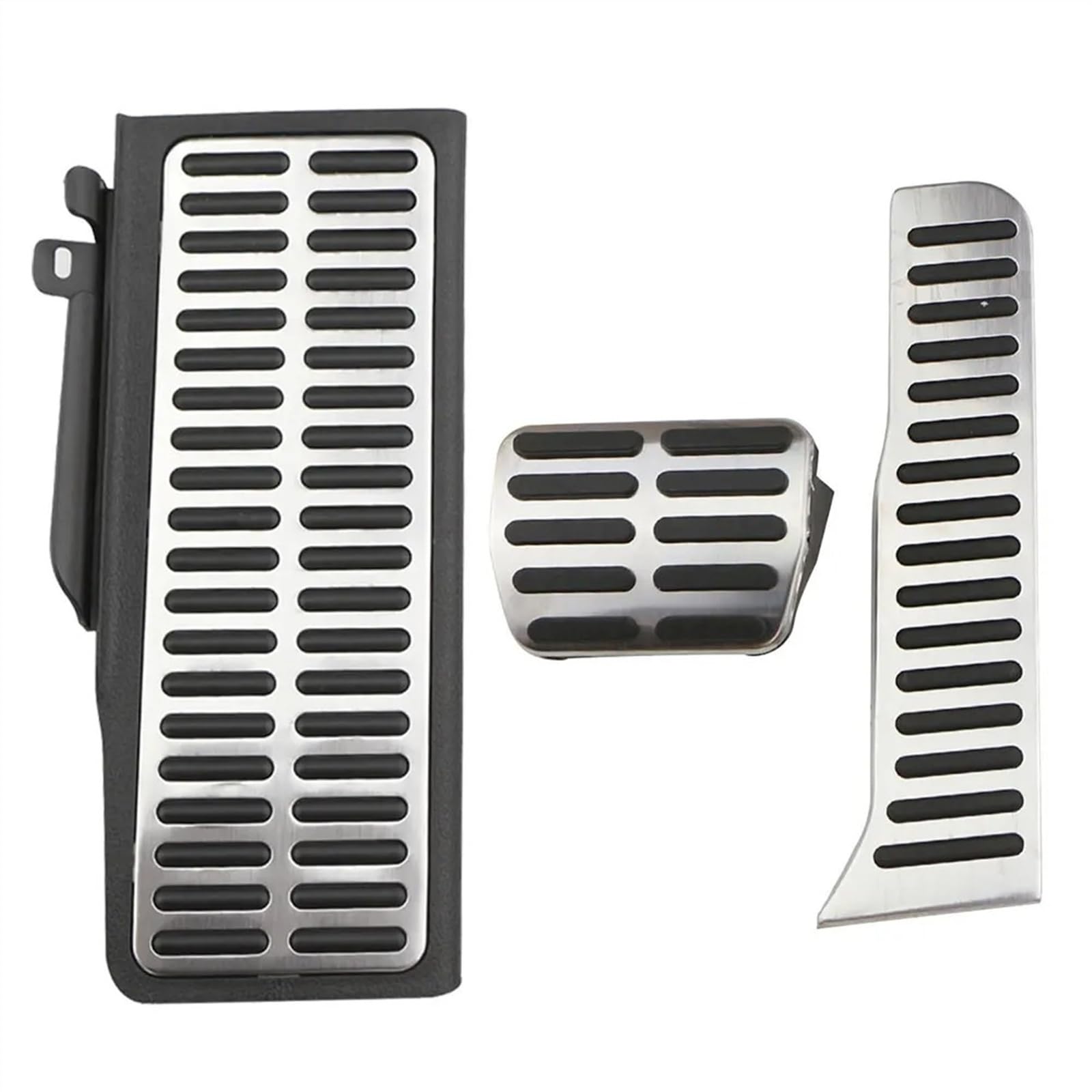 Kupplungspedal Für VW CC Für Passat B6 B7 R36 Für Line Für Skoda Für Superb LHD Edelstahl Gas Bremspedal Abdeckung Auto Pedale Pedalauflage(at with Rest Pedal) von NVETJMUA