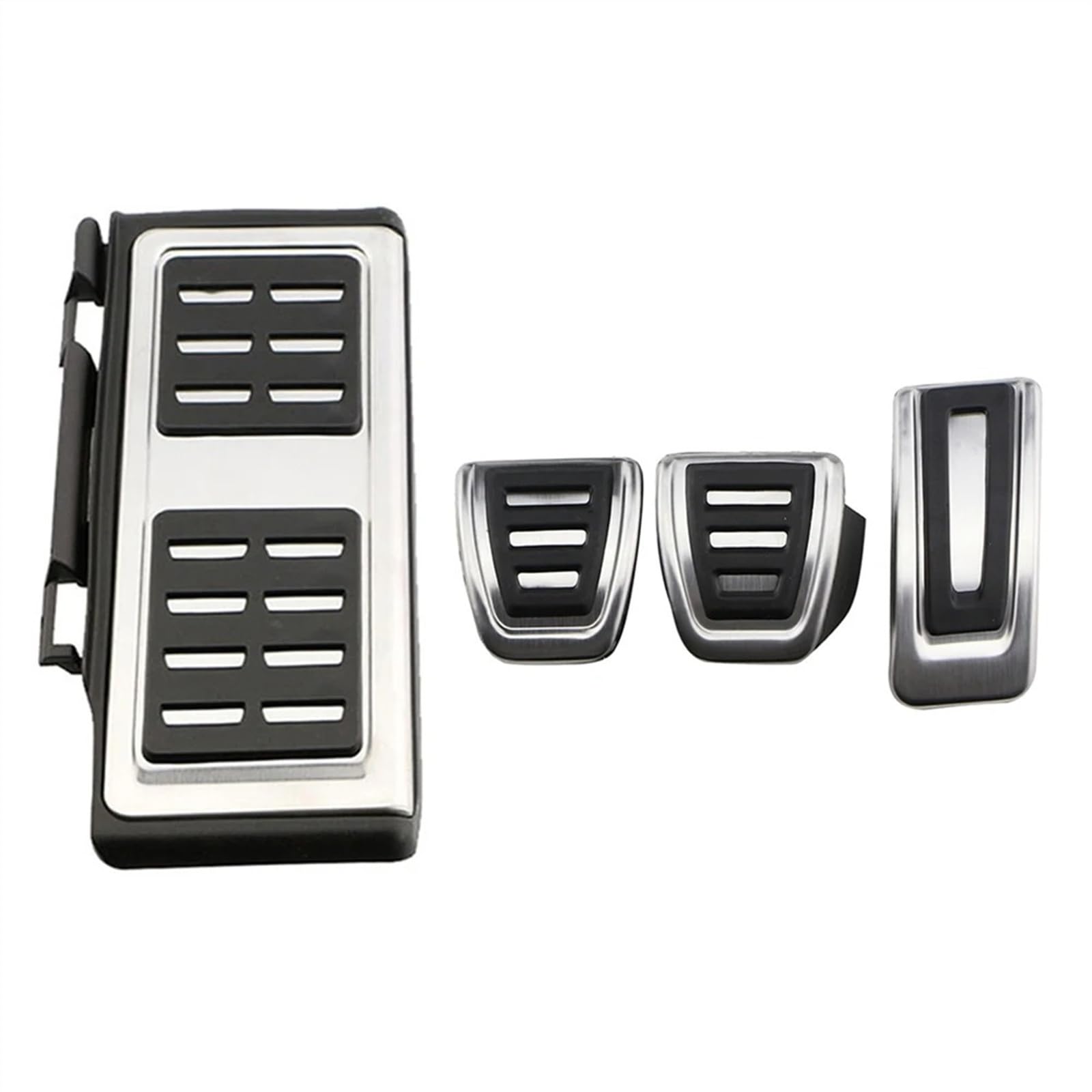 Kupplungspedal Für VW Für Touran 2016 2017 2018 2019 2020 2021 LHD Edelstahl Auto Pedale Gas Bremse Rest Pedal Schutz Abdeckung Pedalauflage(MT with Rest) von NVETJMUA