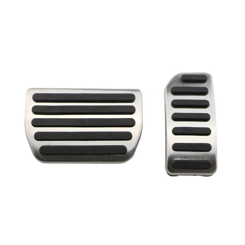 Kupplungspedal Für Volvo V60 V70 S60 S60L XC60 XC70 S80 S80L LHD Edelstahl at MT Auto Pedale Fußstütze Gas Bremspedal Pad Abdeckung Pedalauflage(2piece at) von NVETJMUA