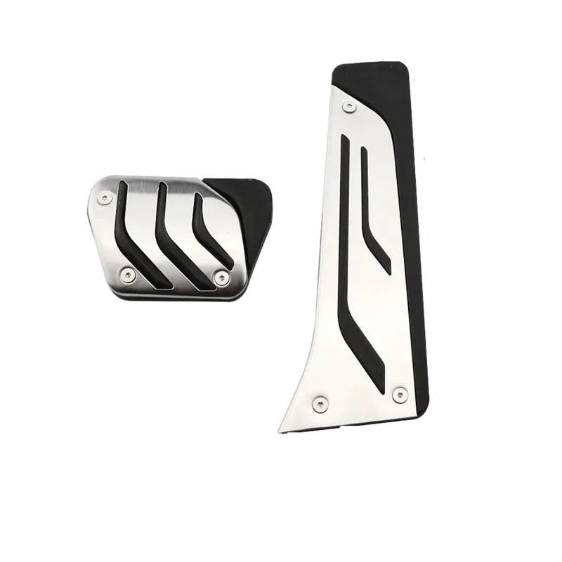 Kupplungspedal Für X5 X6 F15 F16 E70 E71 E72 2008-2018 2019 2020 at LHD Teile Auto Edelstahl Accelerator Gas Bremse Fußstütze Pedal Pad Pedalauflage(at Without Rest) von NVETJMUA