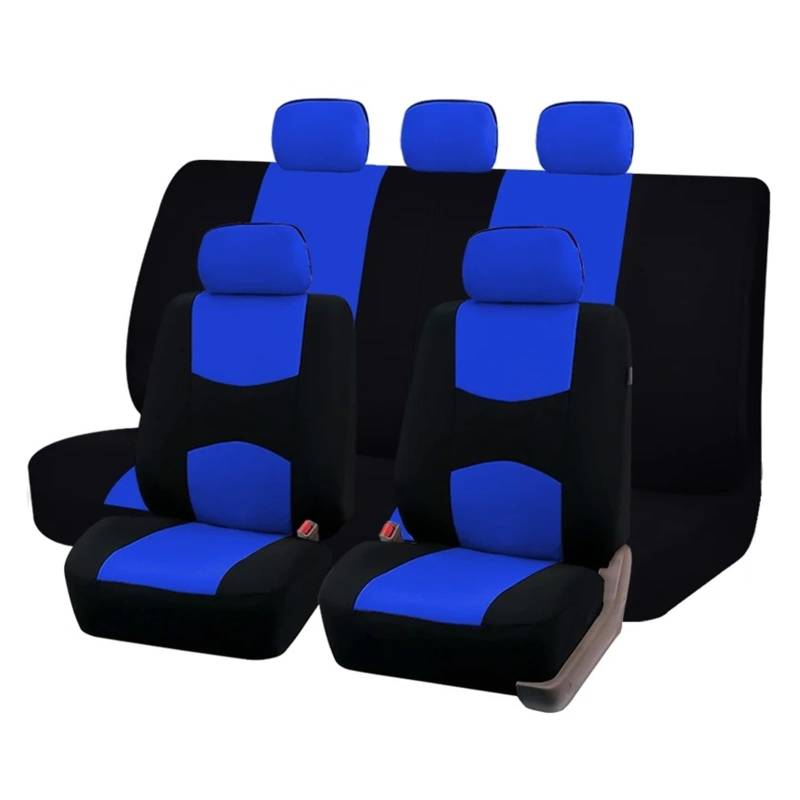 NVETJMUA Auto Schonbezüge Autositzbezüge Universelles Autositzbezug-Set Passend Für Die Meisten Autos SUVs Und Vans Autositzschutz Sitzbezüge Auto(Blue Set) von NVETJMUA