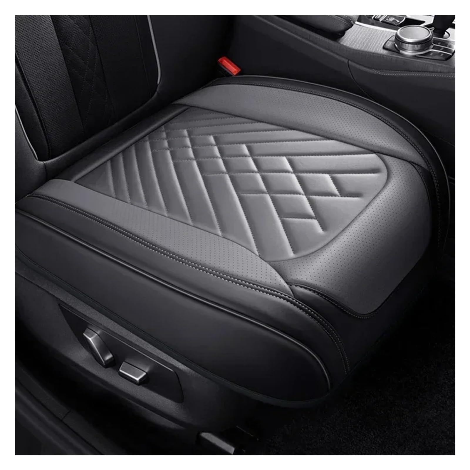 NVETJMUA Auto Schonbezüge Für 5 Series F10 F11 G30 G31 E39 E60 E61 F07 F18 G38 G60 Vollständige Abdeckung Pu-Leder Autositzbezug Kissen Sitzbezüge Auto(Black Gray 1 Seat) von NVETJMUA