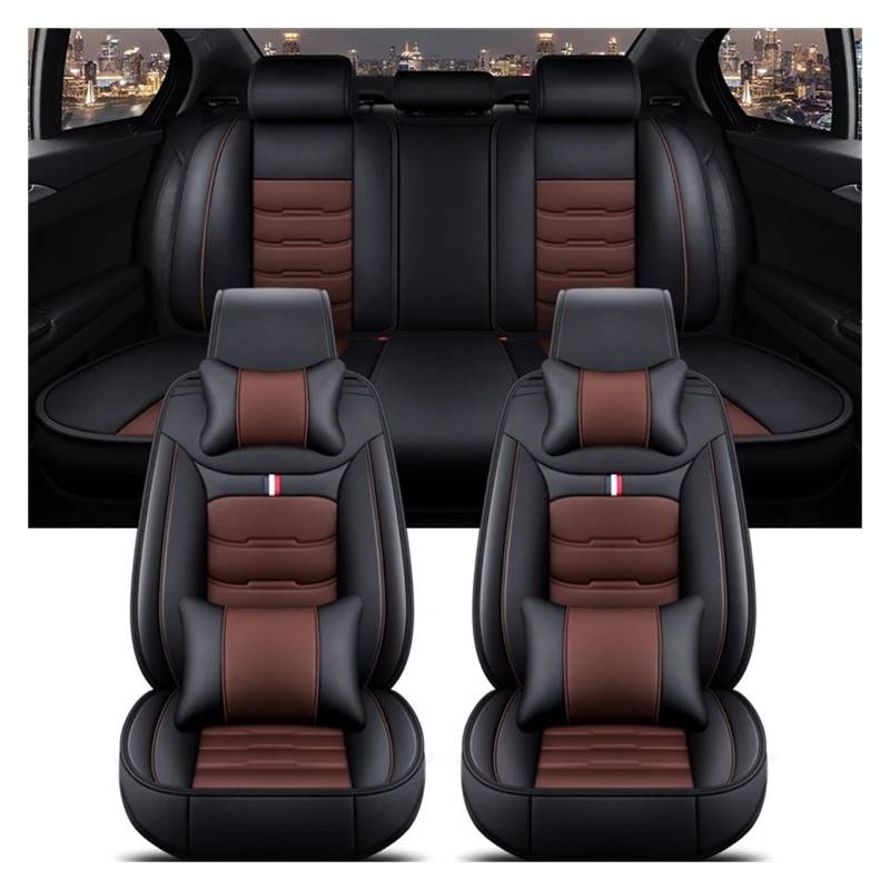 NVETJMUA Auto Schonbezüge Für 7er-Reihe Alle Automodelle E38 E65 F01 F02 F03 F04 G11 G12 Universeller Autositzbezug Innendetails Sitzbezüge Auto(Black Coffee 9 Seat) von NVETJMUA