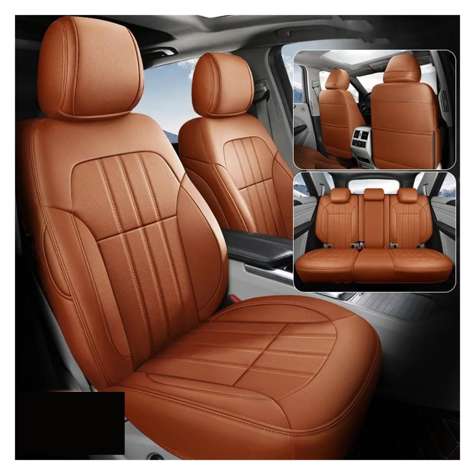 NVETJMUA Auto Schonbezüge Für Chevrolet Für Cruze Für Captiva Für Cobalt Für Orlando Autositzbezüge Sitzbezüge Auto(Orange) von NVETJMUA