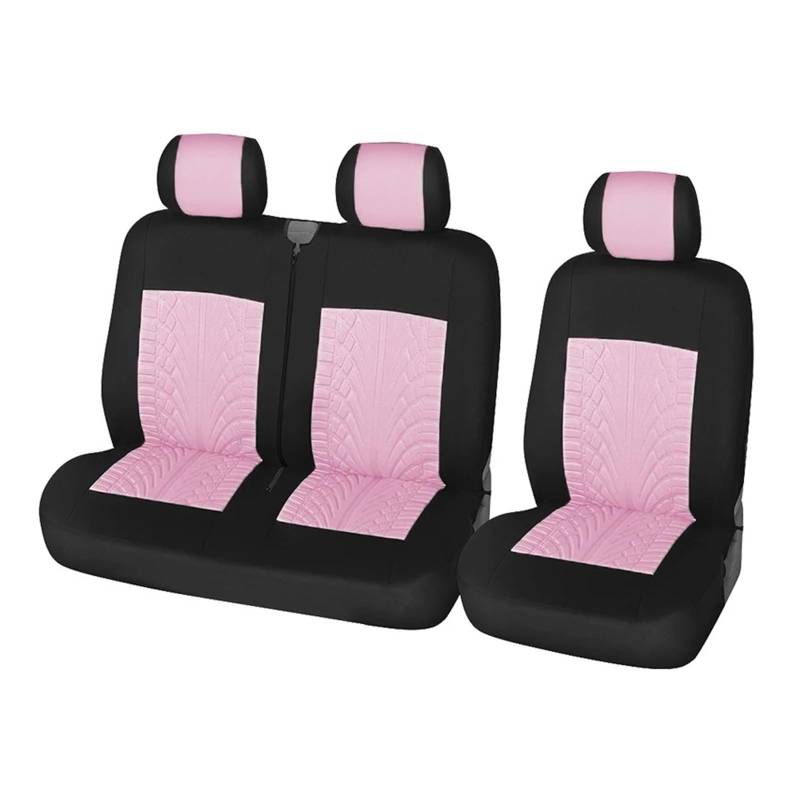 NVETJMUA Auto Schonbezüge Für Citroen Für Jumpy 2005 2 + 1Typ Sitzbezüge Auto Sitzbezug Für Transporter/Van Universal Sitzbezüge Auto(PINK) von NVETJMUA