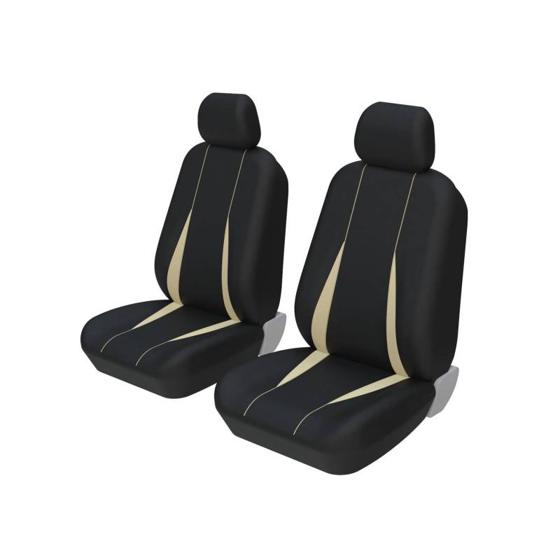 NVETJMUA Auto Schonbezüge Für Clio 2005 Autositzbezüge Universell Passend Für Die Meisten Autos SUV Sitzbezüge Auto(Beige) von NVETJMUA