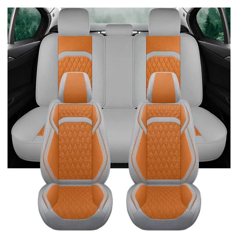 NVETJMUA Auto Schonbezüge Für Für Eclipse Für Cross Flachs Universal Autositzbezüge Innenausstattung Komplettset Sitzbezüge Auto(B-5 Piece) von NVETJMUA