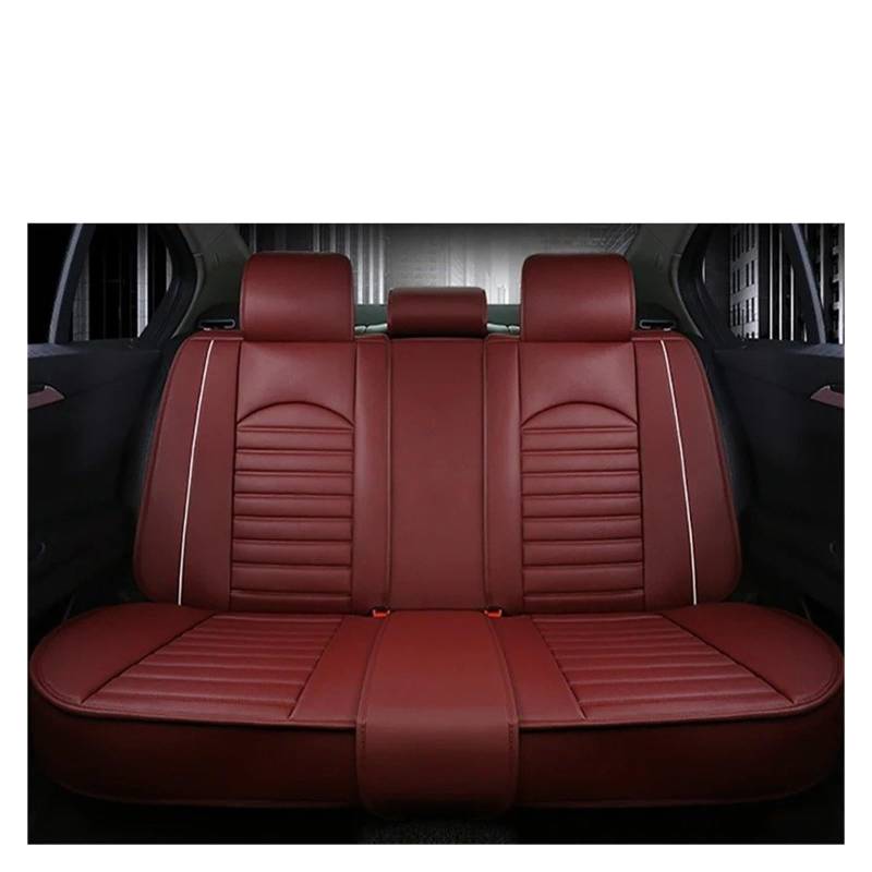 NVETJMUA Auto Schonbezüge Für Haval Alle Modelle Für Jolion F7 F7X H1 H2 H3 H4 H5 H6 H9 Für DARGO Für Zaker Universelle Autositzbezüge Sitzbezüge Auto(1 Wine red Rear) von NVETJMUA
